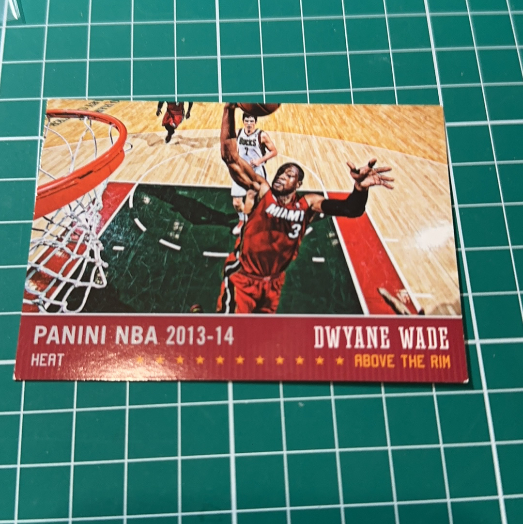 2013-14 Panini Americana Dwyane Wade S.p.a. 德维恩韦德 闪电侠 DW 横版特卡 篮圈 扣篮 十年老卡 绝版卡 稀有大比例