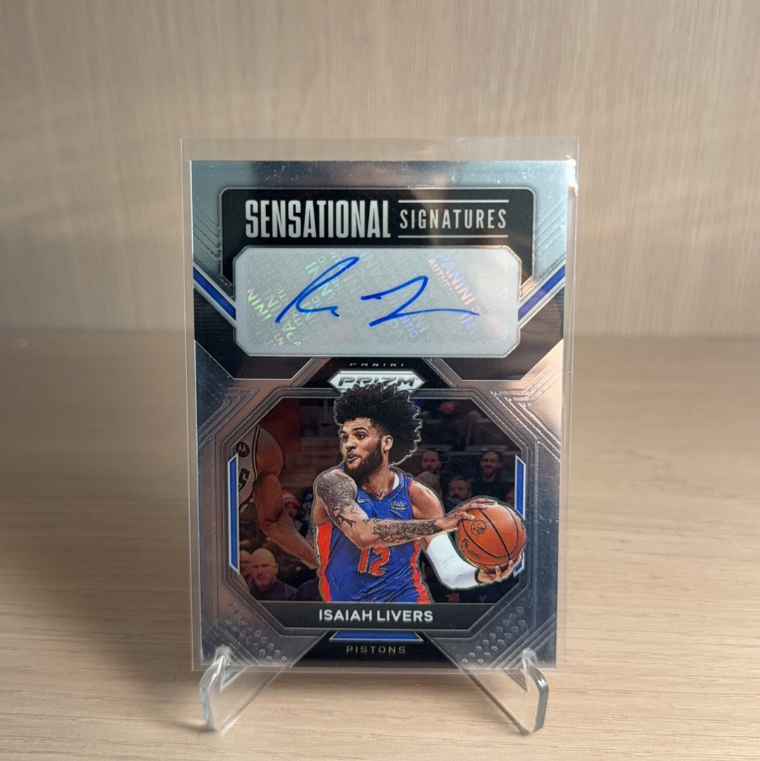 2022-23 Panini Prizm Isaiah Livers 【免费代卖】活塞 以赛亚 利弗斯 PZ PRIZM 签字 贴签 折射 卡品如图 值得收藏…