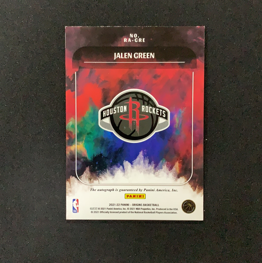 2021-22 Panini Origins Jalen Green RC 【SC拍卖】起源 新秀 火箭 杰伦格林 卡签 签字 瑕疵如图收藏必备(fly)