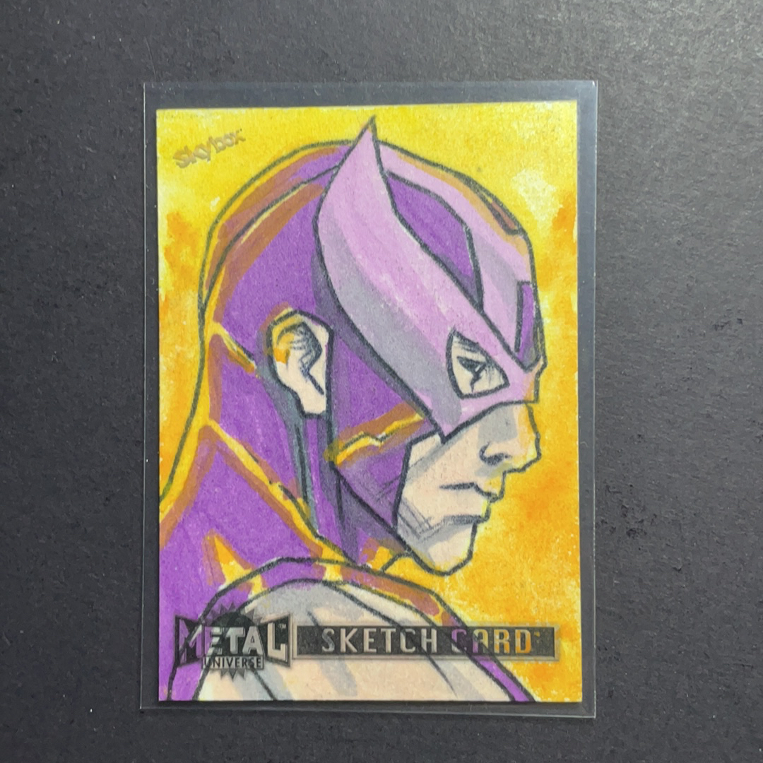 2024 SkyBox Marvel (MCU) 复仇者联盟 鹰眼 1/1官卡手绘 画师Jeffrey Benitez 2024 UD漫威漫画Metal Universe复联系列 粉条代拍