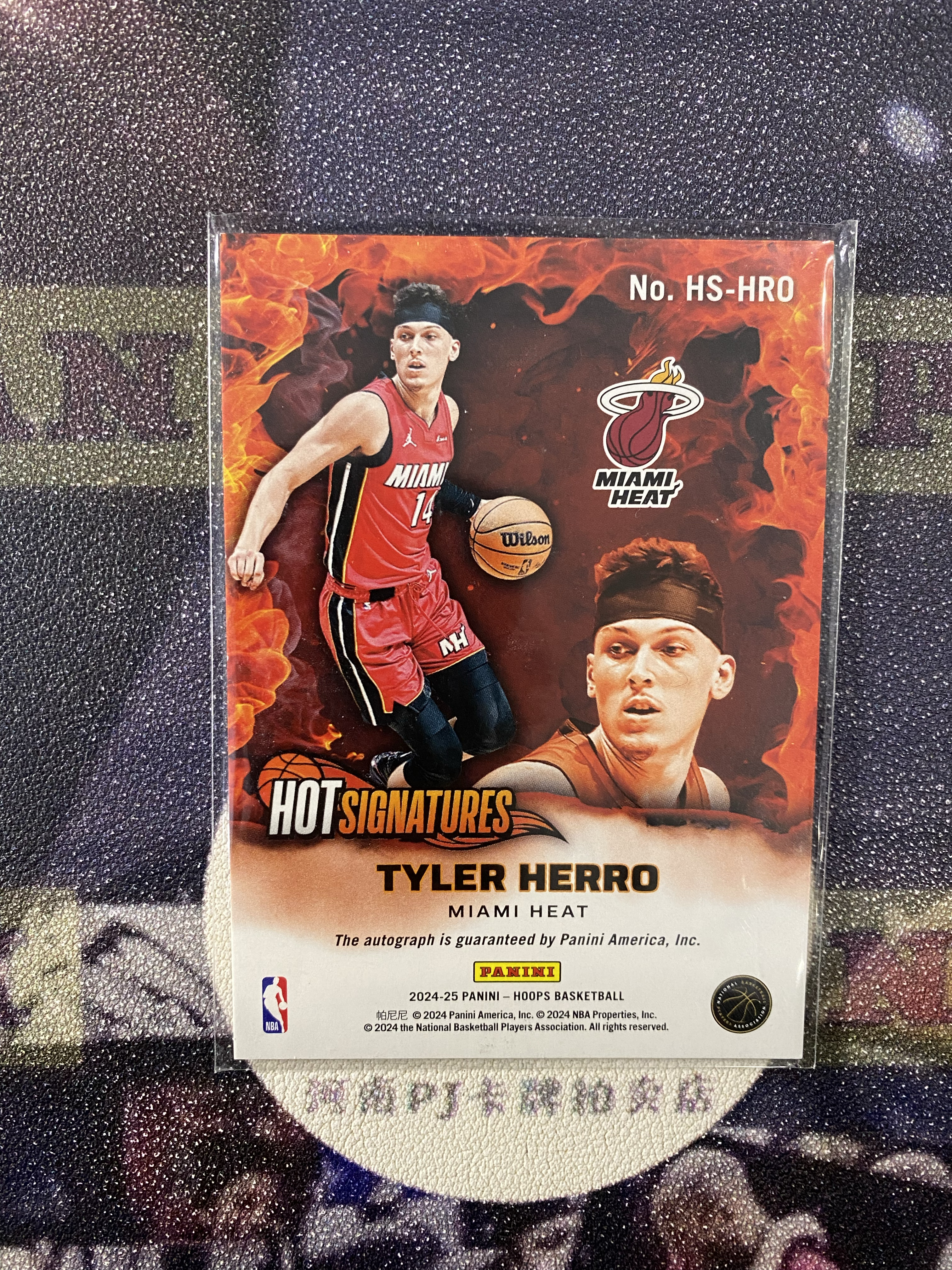 【PJ拍卖】2024-25 Panini Hoops 热火 泰勒 希罗 Hot 火焰 折射 签字 Tyler Herro