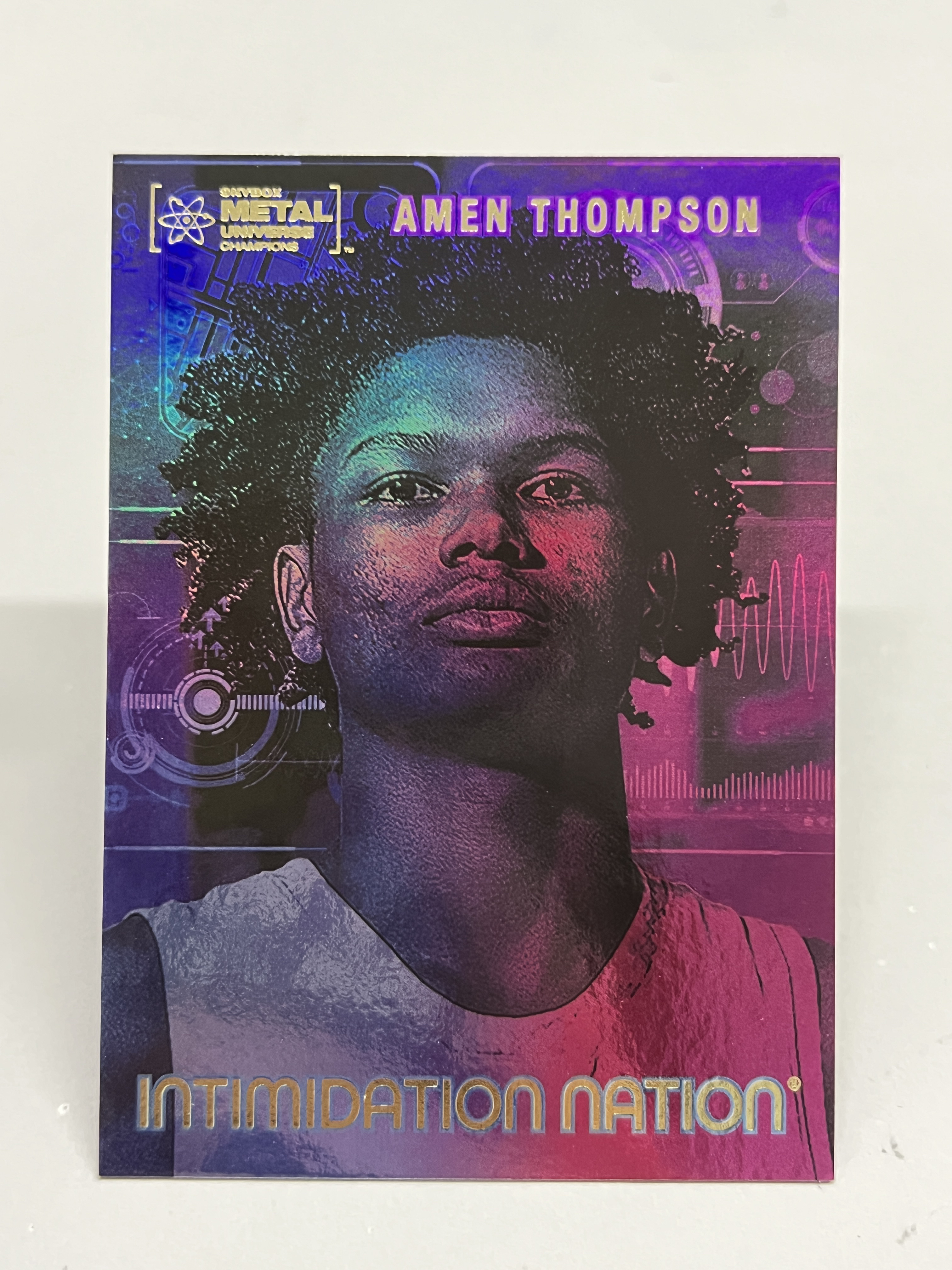 2022 SkyBox Metal Universe Champions Amen Thompson【挂机拍卖】汤普森 金属宇宙冠军 大头 特卡 彩虹折 #IN-14 收藏 凑套 卡品如图