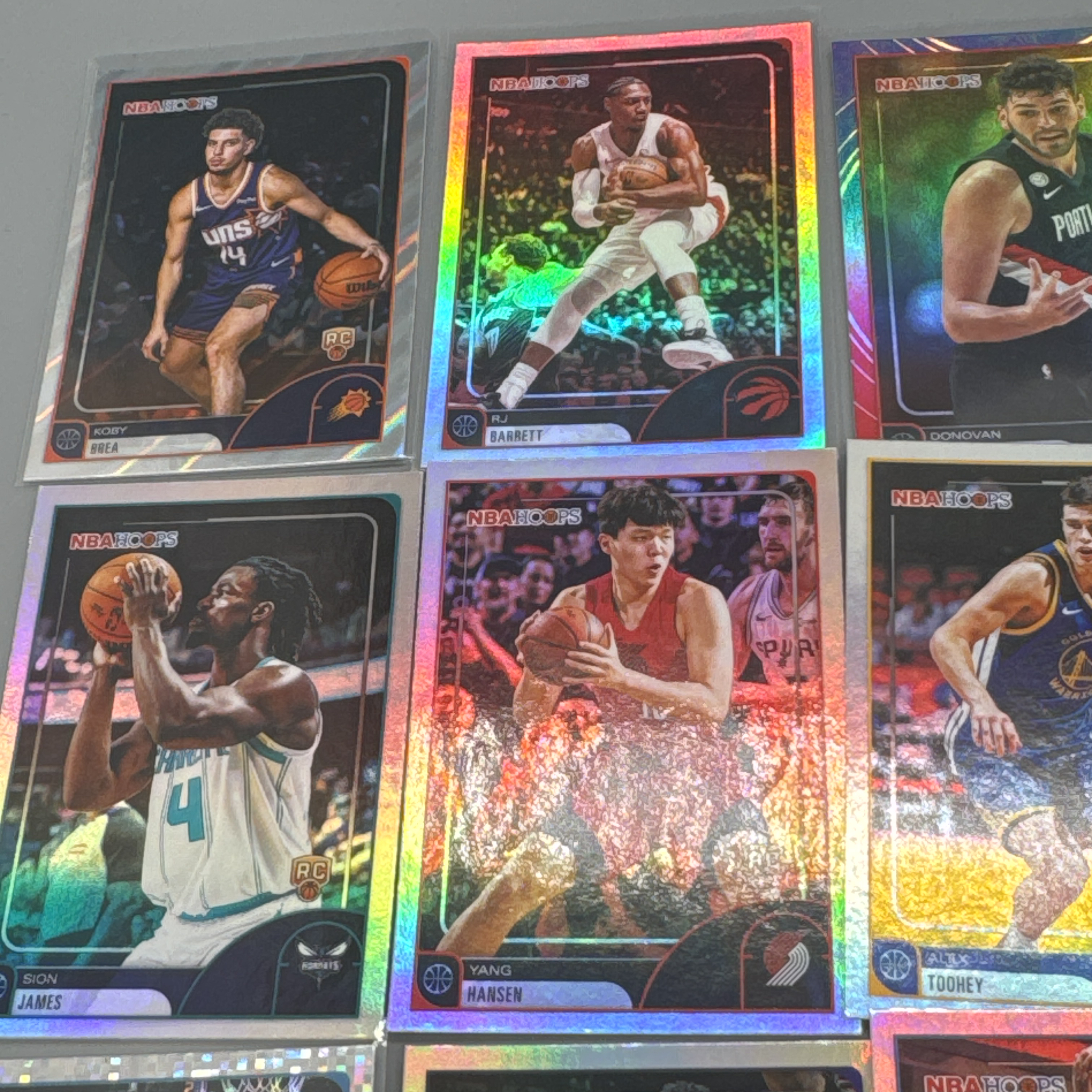 2025-26 Topps Hoops rc 新秀 布雷亚 克拉克 克林根 rj巴雷特 艾斯 贝利 折射 打包 不保卡品 曹哥