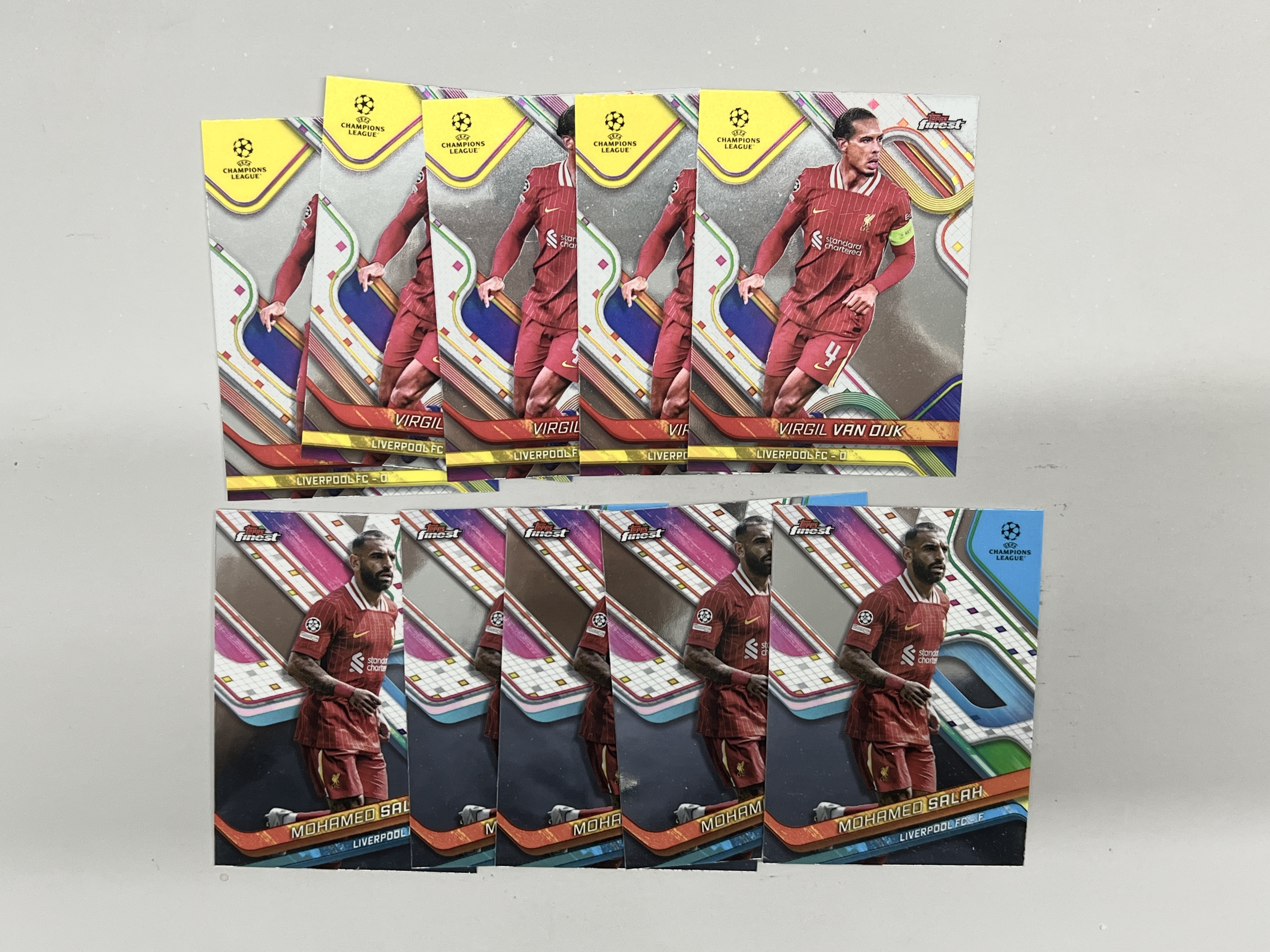 2024-25 Topps Finest【挂机拍卖】欧冠 范迪克 萨拉赫 法老 利物浦 10张lot 卡品如图