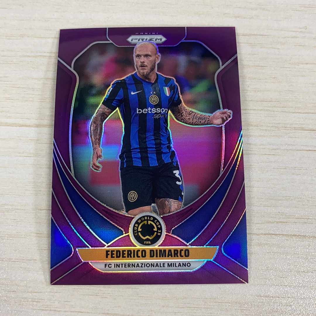 【小牛代拍】2025 Panini Prizm Federico Dimarco 迪马尔科 世俱杯pz World Club Cup 国际米兰 紫折 125编 卡品如图(一哥)