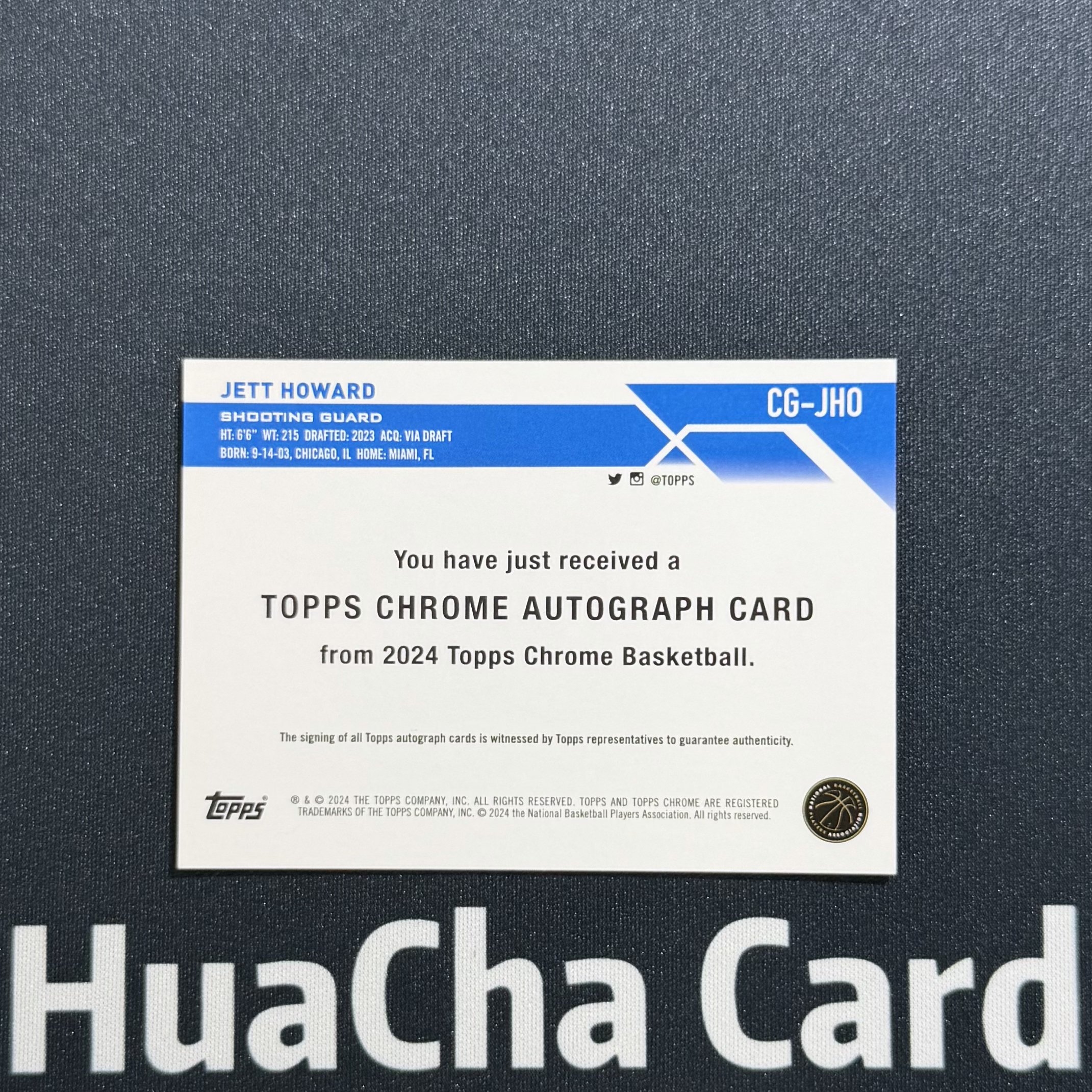 【花茶代卖】2024 Topps Chrome Jett Howard 杰特霍华德 魔术 RC新秀 签字 卡品如图 #A东契奇