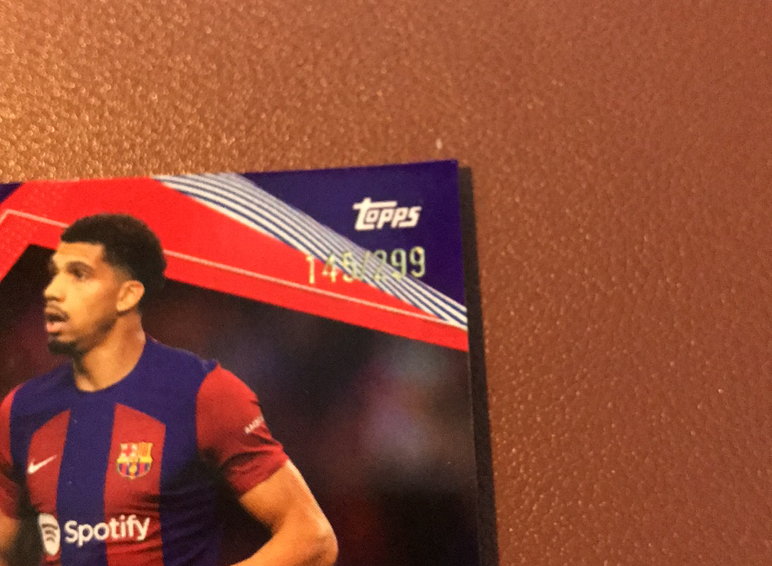 2022-23 Topps FC BARCELONA Ronalo Araujo 199编 罕见 卡品如图 一天一快递不累计B433