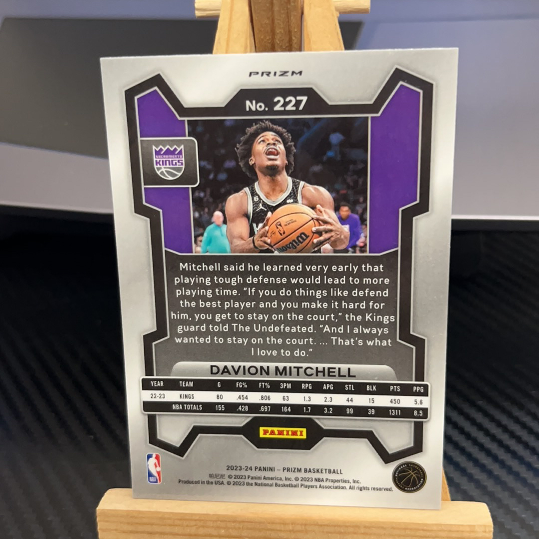 2023-24 Panini Prizm Davion Mitchell 戴维恩 米切尔 国王 银折 折射 prizm系列 pz 卡品如图 凑图必备 值得收藏!免费代卖!