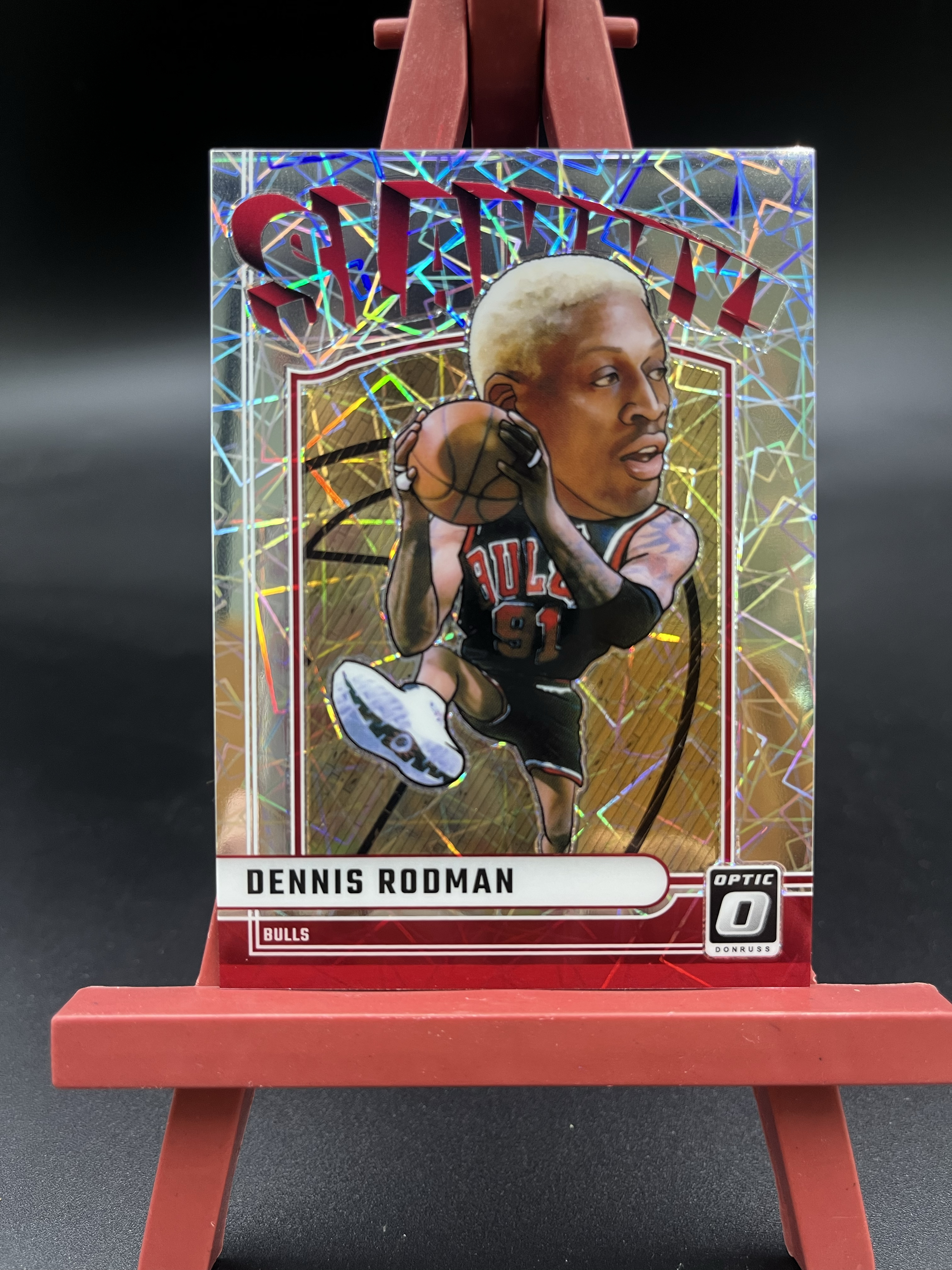 2024-25 Panini Donruss Optic Dennis Rodman 杜蕾斯OP 公牛 罗德曼 镭射折 折射 Slammy 大头特卡 大比例 SSP 卡品如图【优质球星专场】01mic