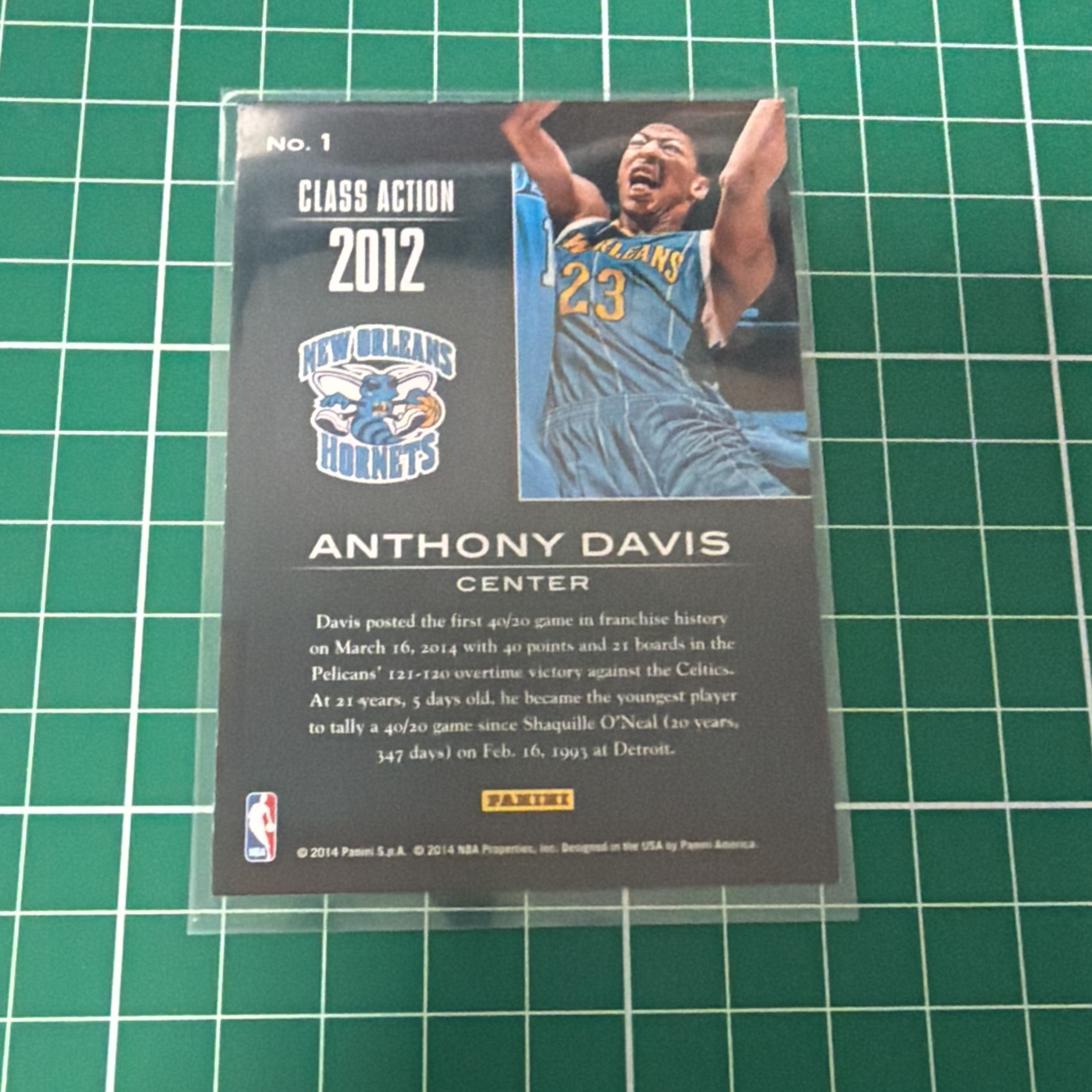 2014-15 Panini S.p.A Anthony Davis 中雅图/中亚图 安东尼戴维斯 浓眉 Class Action特卡 闪卡 新秀年选图老卡 绝版卡 稀有大比例