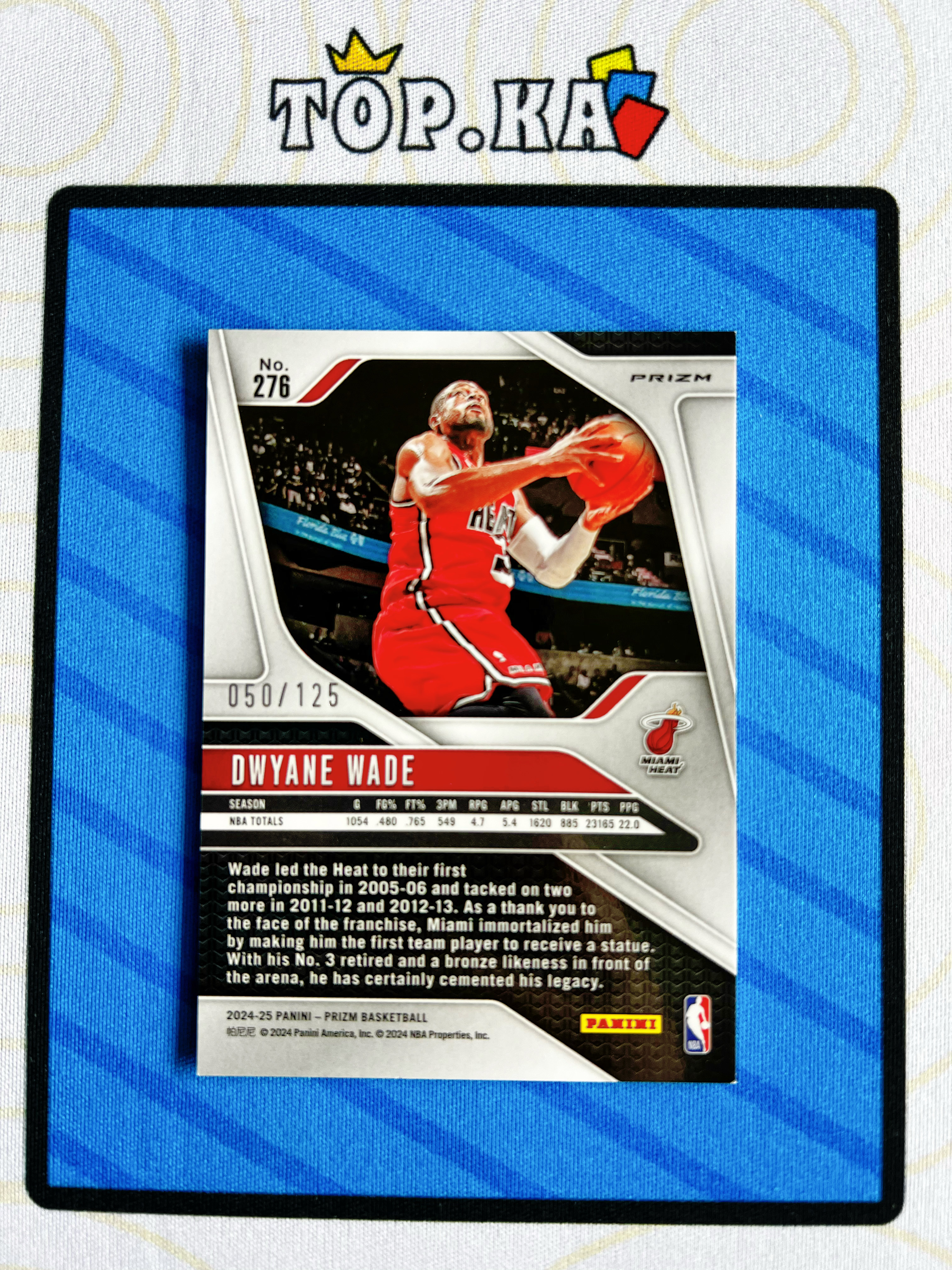 【顶尖卡社】2024-25 Panini Prizm Dwyane Wade pz系列 热火 德怀恩 韦德 050/125编 蓝波纹折 闪电侠 详情看描述 瑕疵如图【凯里】