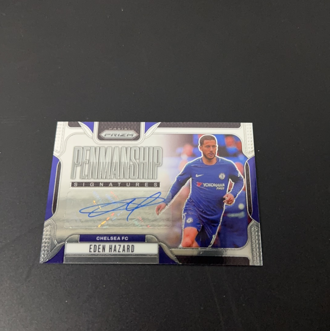 Carte Panini Prizm Eden Hazard Auto /99 - Premier League 2024-25, Signature Penmanship