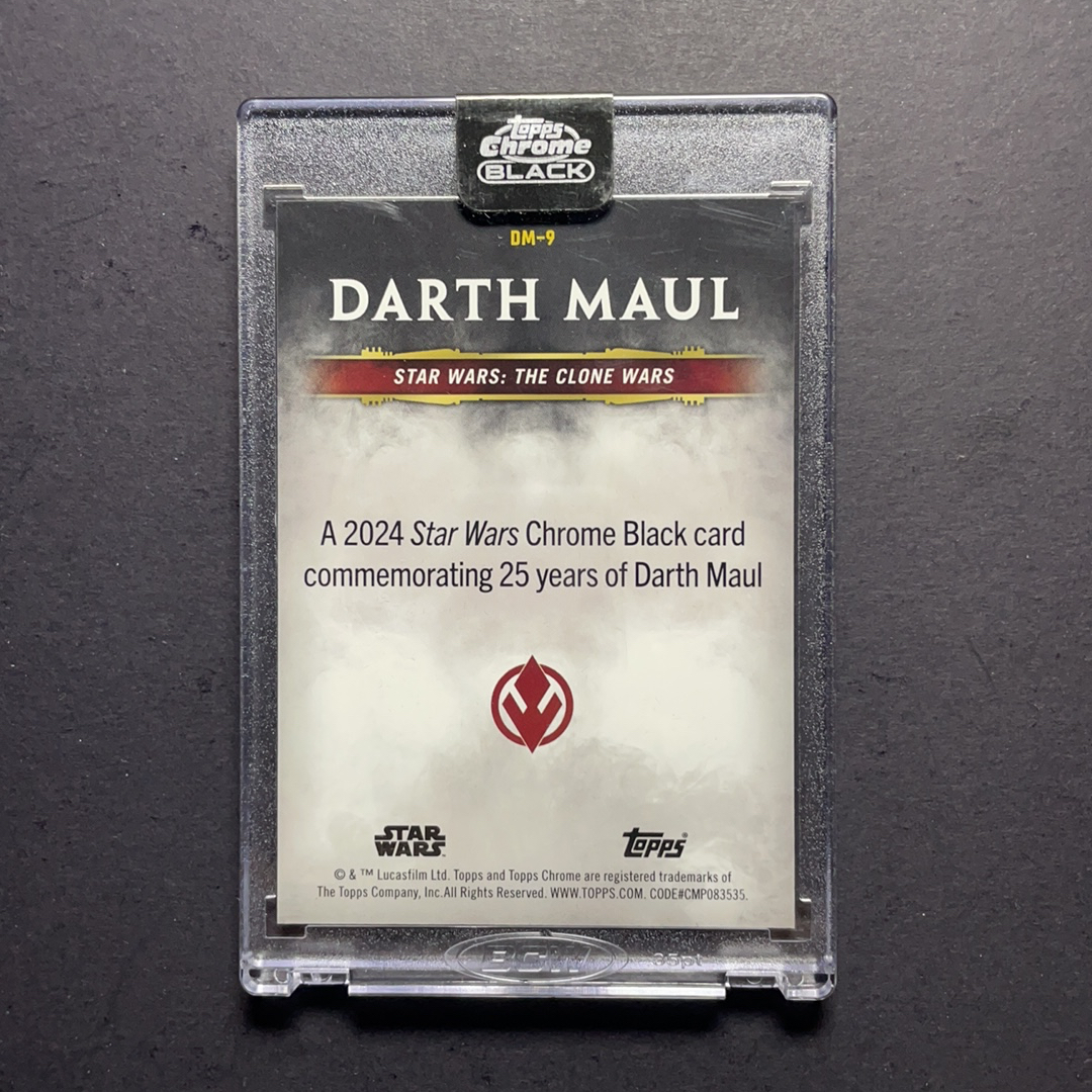 2025 Topps Star Wars 星球大战 达斯摩尔25周年纪念特卡 比例插放原封砖特卡 序号如图2 2024 Topps Chrome星战影视Black黑盒系列