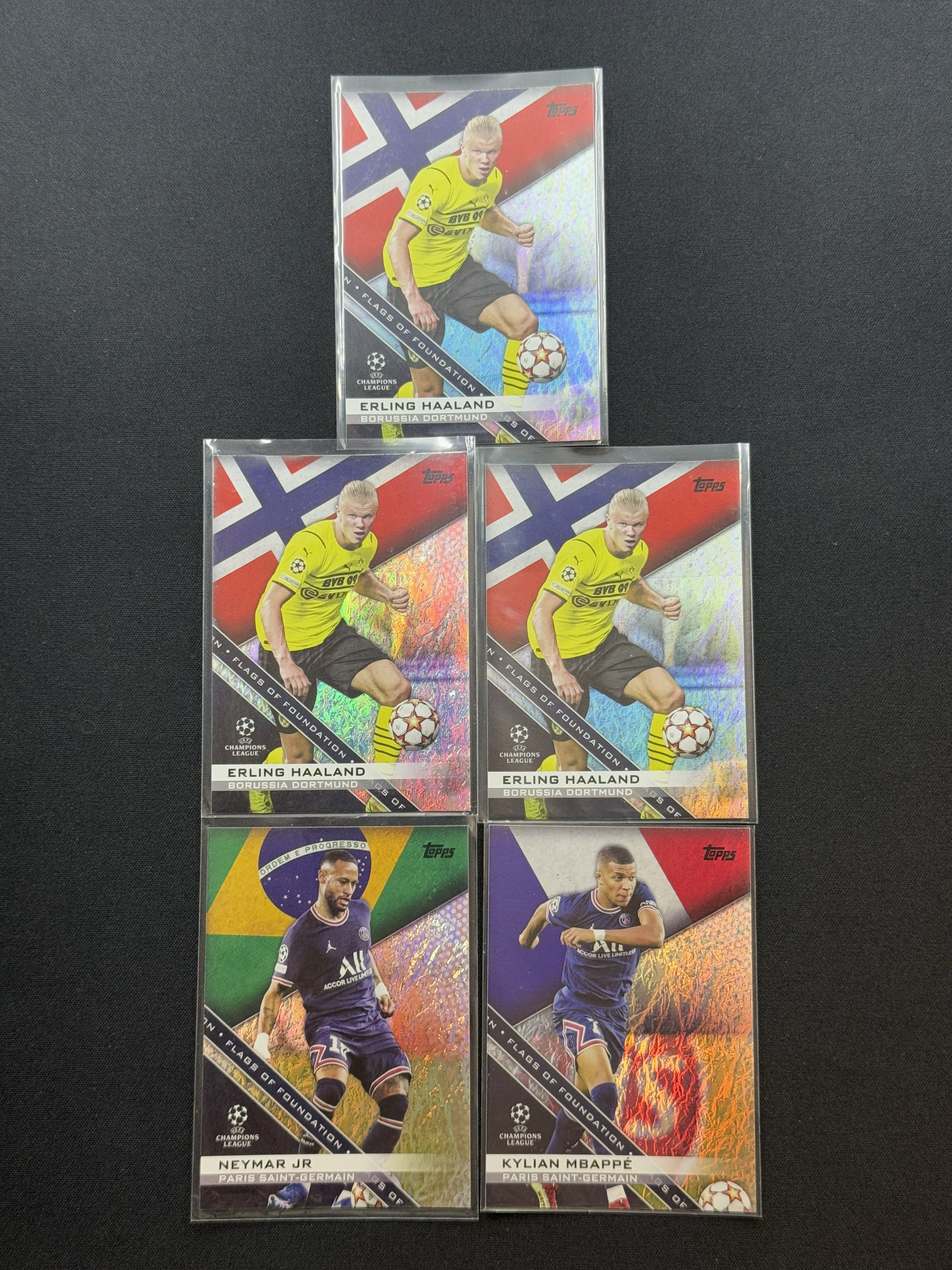 2021-22 Topps Jade Erling Haaland 【小贝代拍】欧冠 碧玉 哈兰德 内马尔 姆巴佩 国旗特卡 不保卡品 拍前看描述 XNP