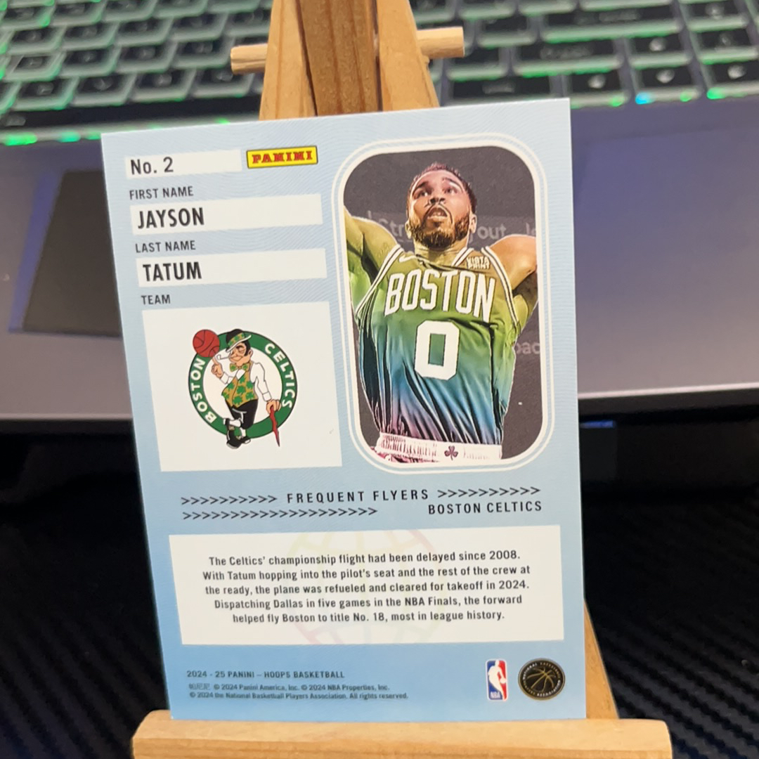 2024-25 Panini NBA Hoops Jayson Tatum 杰森 塔图姆 凯尔特人 hoops系列 卡品如图 凑图必备 值得收藏!免费代卖!
