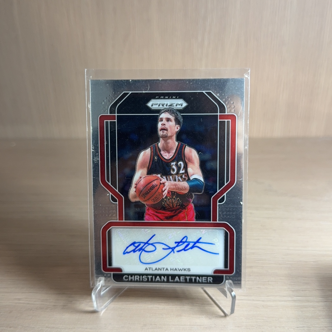2021-22 Panini Prizm Christian Laettner 【免费代卖】PZ 老鹰 克里斯汀 莱特纳 签字 折射 特卡 卡品如图 值得收藏!!