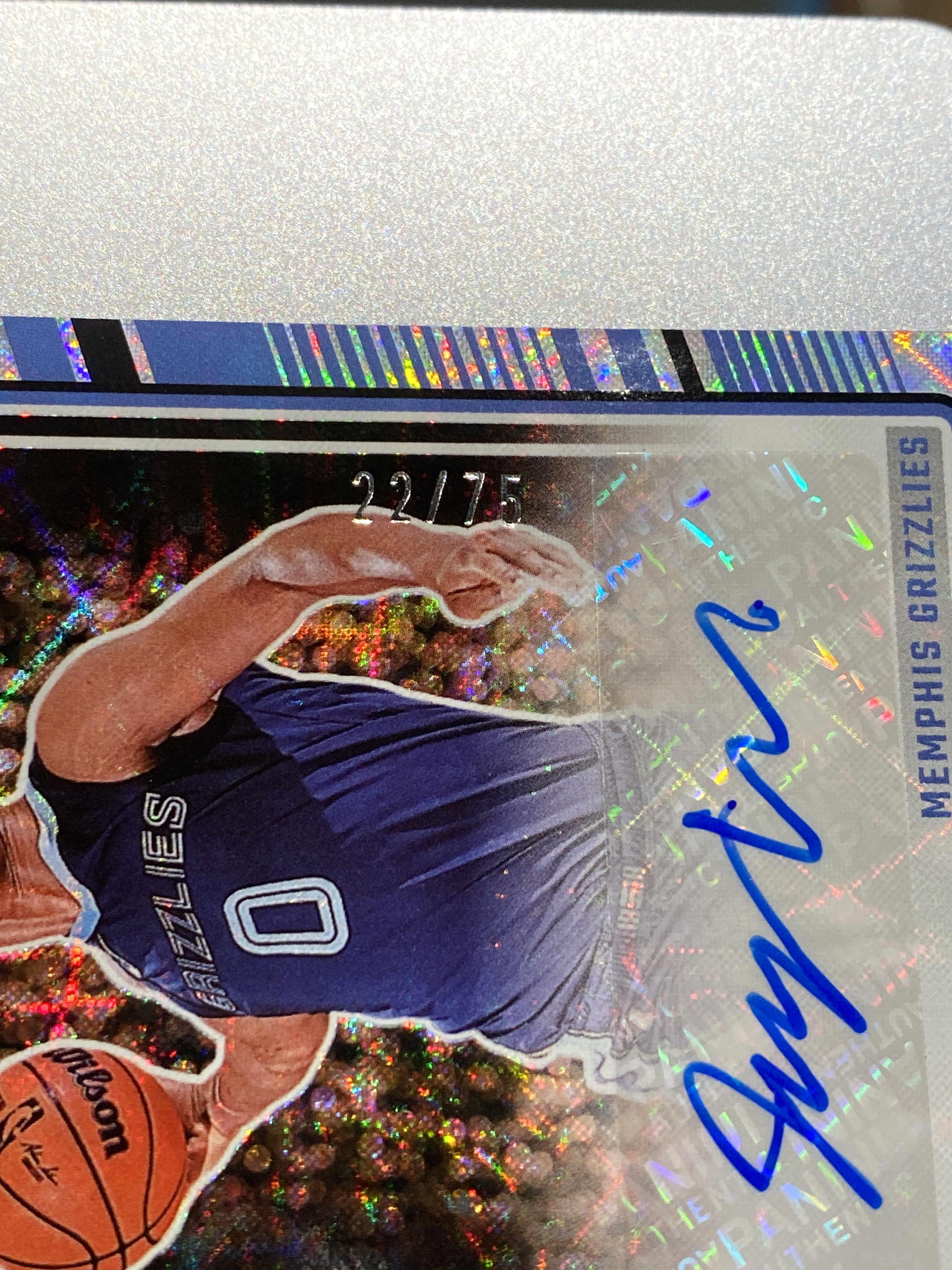 2024-25 【靓星代拍】 Donruss Jaylen Wells RC 杜蕾斯 新秀Rookie 杰伦威尔斯 22/75编 灰熊钻石折 签字签名 未来核心 签字完美 卡品如图 专收凑套必备 #火