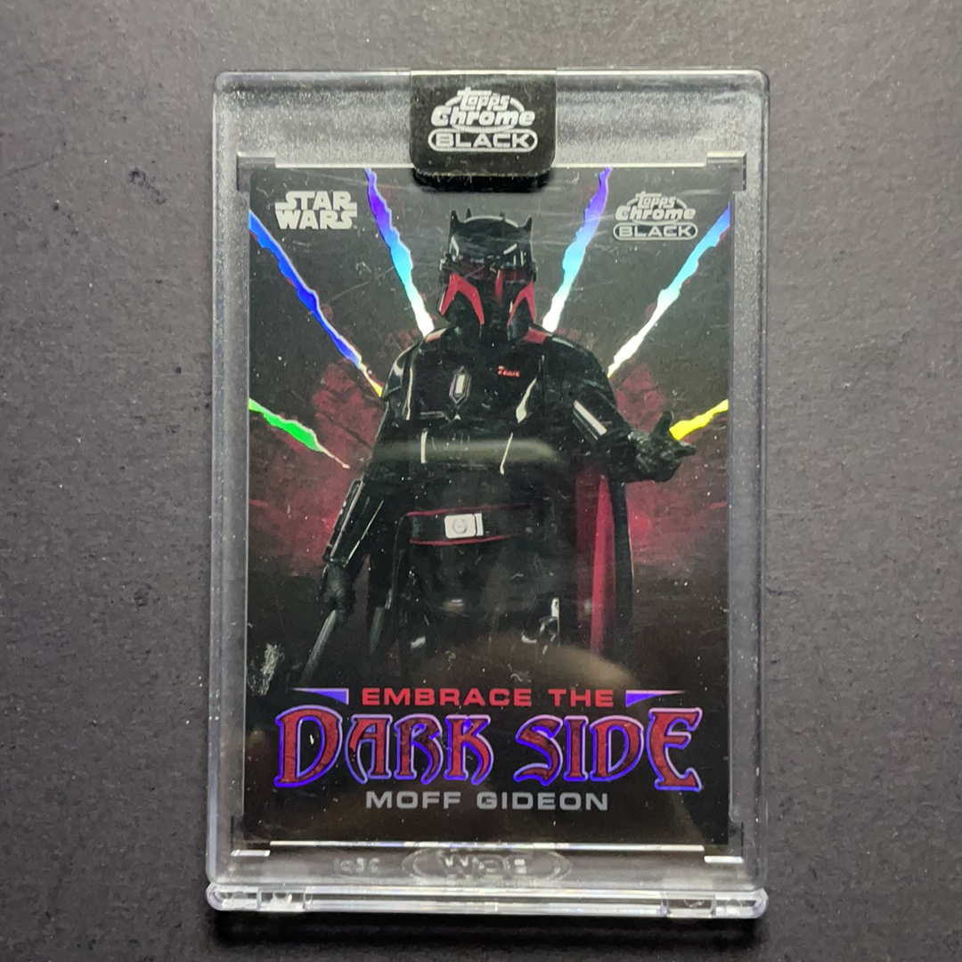 2025 Topps Star Wars 星球大战 吉迪恩总督 炸鸡叔 曼达洛人反派 黑暗面特卡 原封砖比例插放 序号ED-13 2024 Topps Chrome星战影视Black黑盒系列