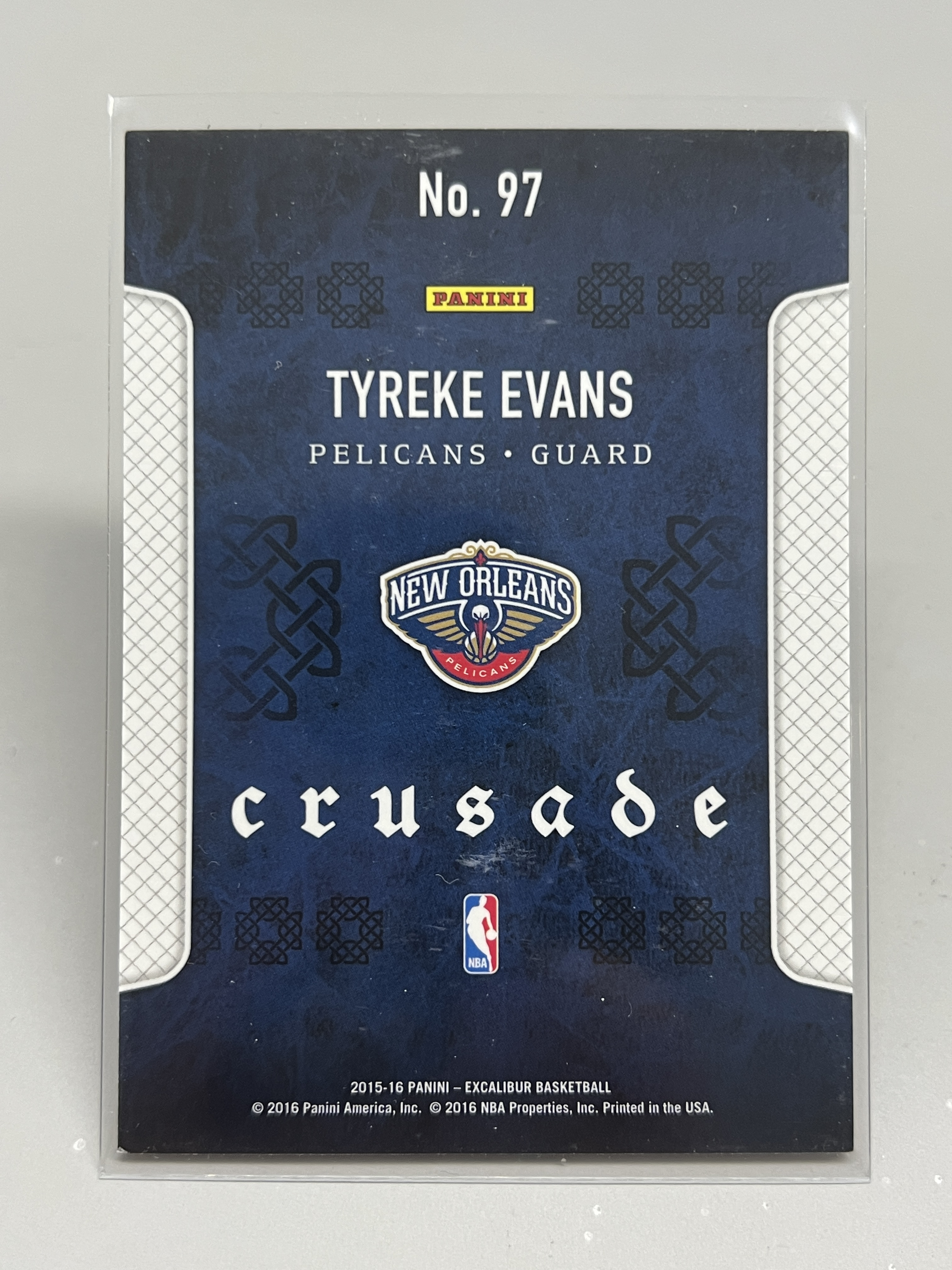 2015-16 Panini Excalibur Tyreke Evans 【接寄拍 挂机拍卖】帕尼尼 圣剑 泰瑞克·埃文斯 鹈鹕 #97 折射 卡品如图 收藏 凑套