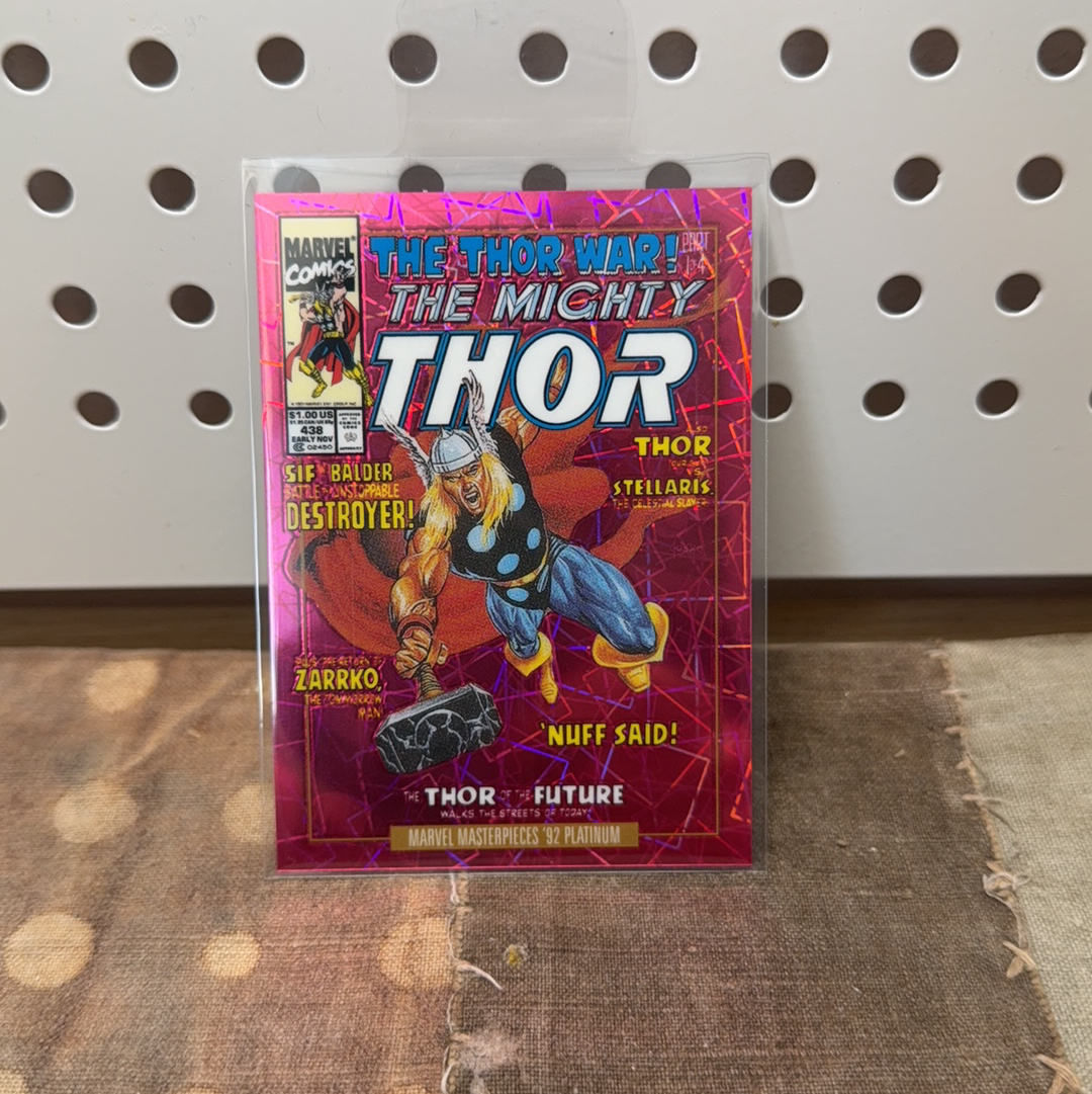 2024 SkyBox Marvel (MCU) 漫威 masterpieces 92 Platinum 92 白金 大师复刻 变体 粉镭射 046/692 雷神 Thor