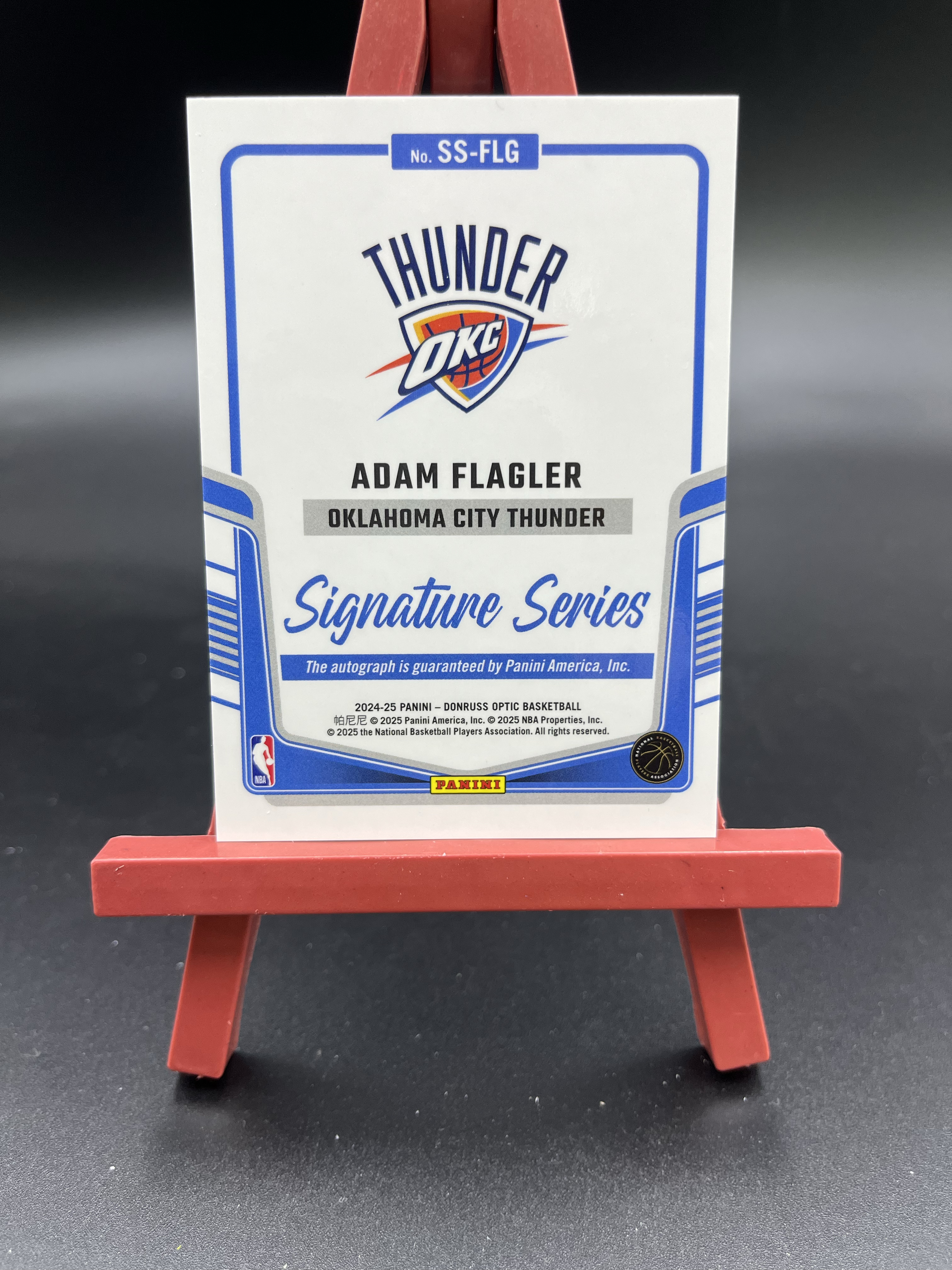 2024-25 Panini Donruss Optic Adam Flagler 杜蕾斯OP 亚当 弗拉格勒 雷霆 签字 贴签 银折 折射 SS签 卡品如图【优质签字专场】04WZ