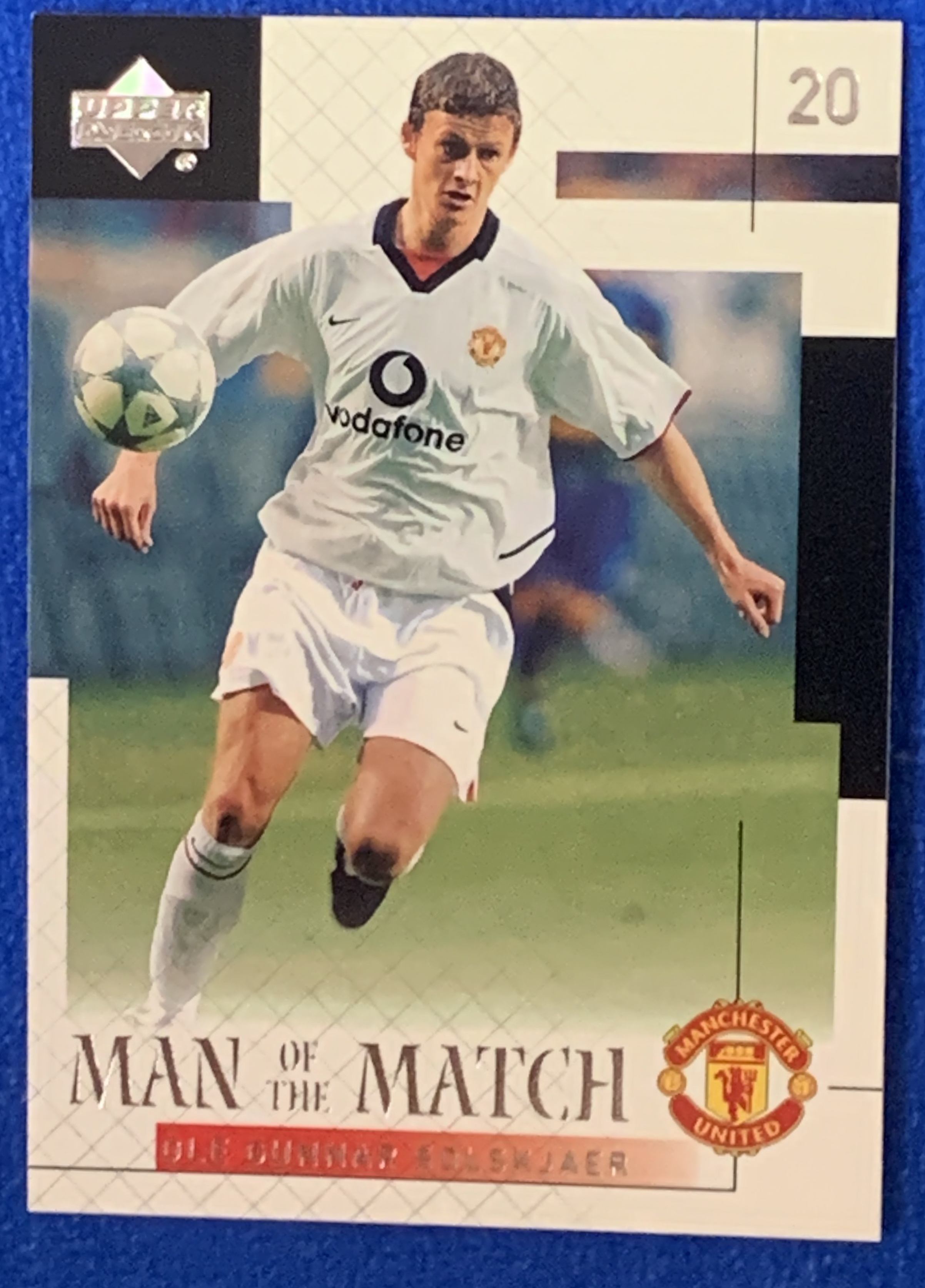 2002 Upper Deck Manchester United Ole Gunnar Solskjaer 亚德全场最佳特卡 曼联 索尔斯克亚 三冠王 挪威Norway经典老卡 不保卡品ebay有价