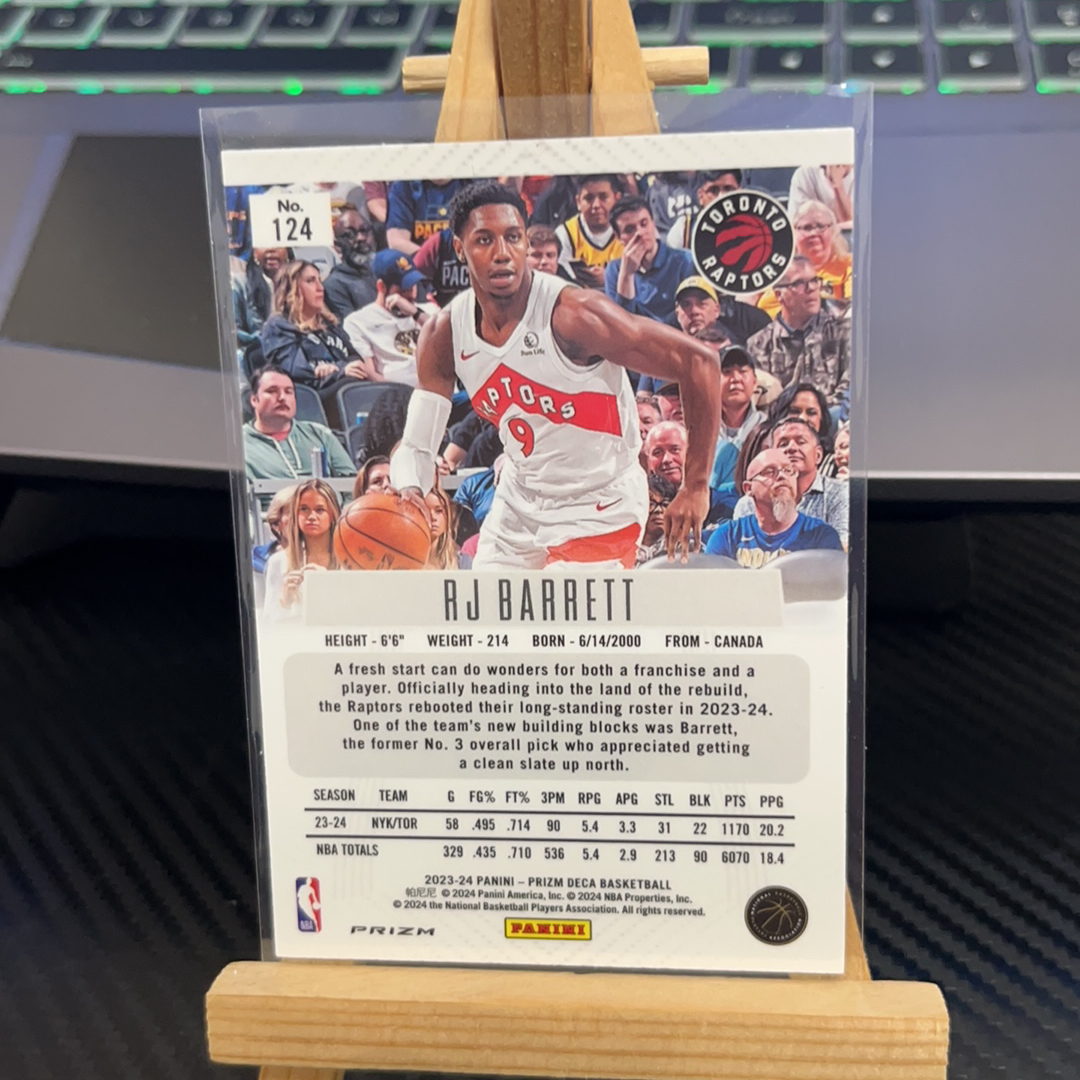 2023-24 Panini Prizm R.J. Barrett RJ 巴雷特 猛龙 银折 折射 prizm系列 pz 卡品如图 凑图必备 值得收藏!免费代卖!