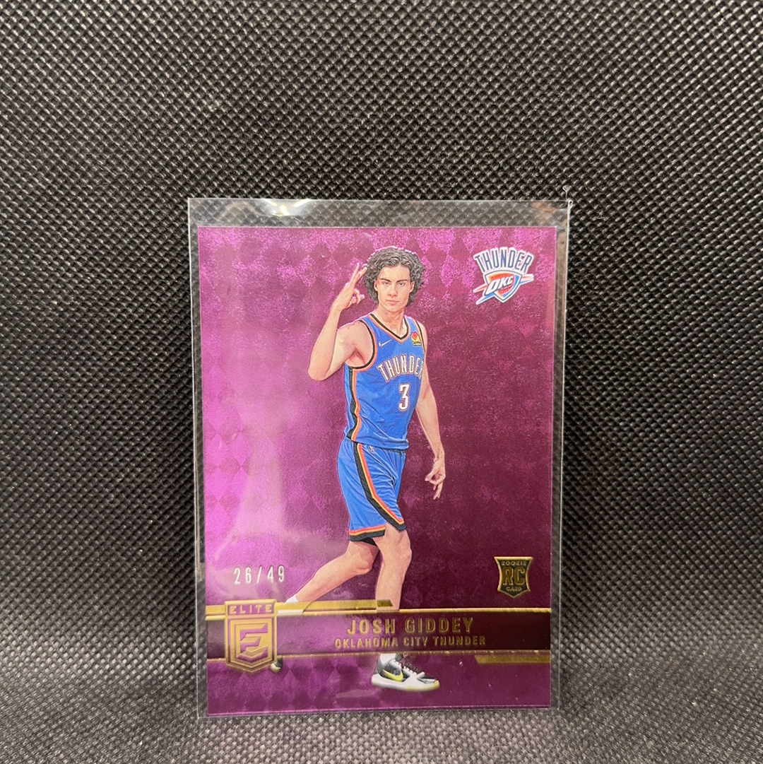 【Roseee代卖】 panini 21-22 杜蕾斯 Donruss Elite 雷霆 RC 新秀 紫版 49编 约什 吉迪 Josh Giddey Dub