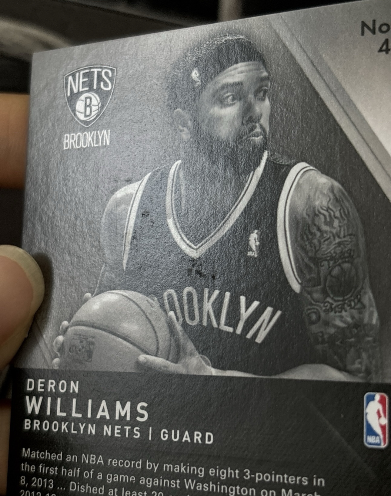 2013-14 Panini Titanium Deron Williams 《快乐卡舍接寄拍》篮网 德隆 威廉姆斯 031/299编 gw物料 瑕疵见图 投资收藏必备