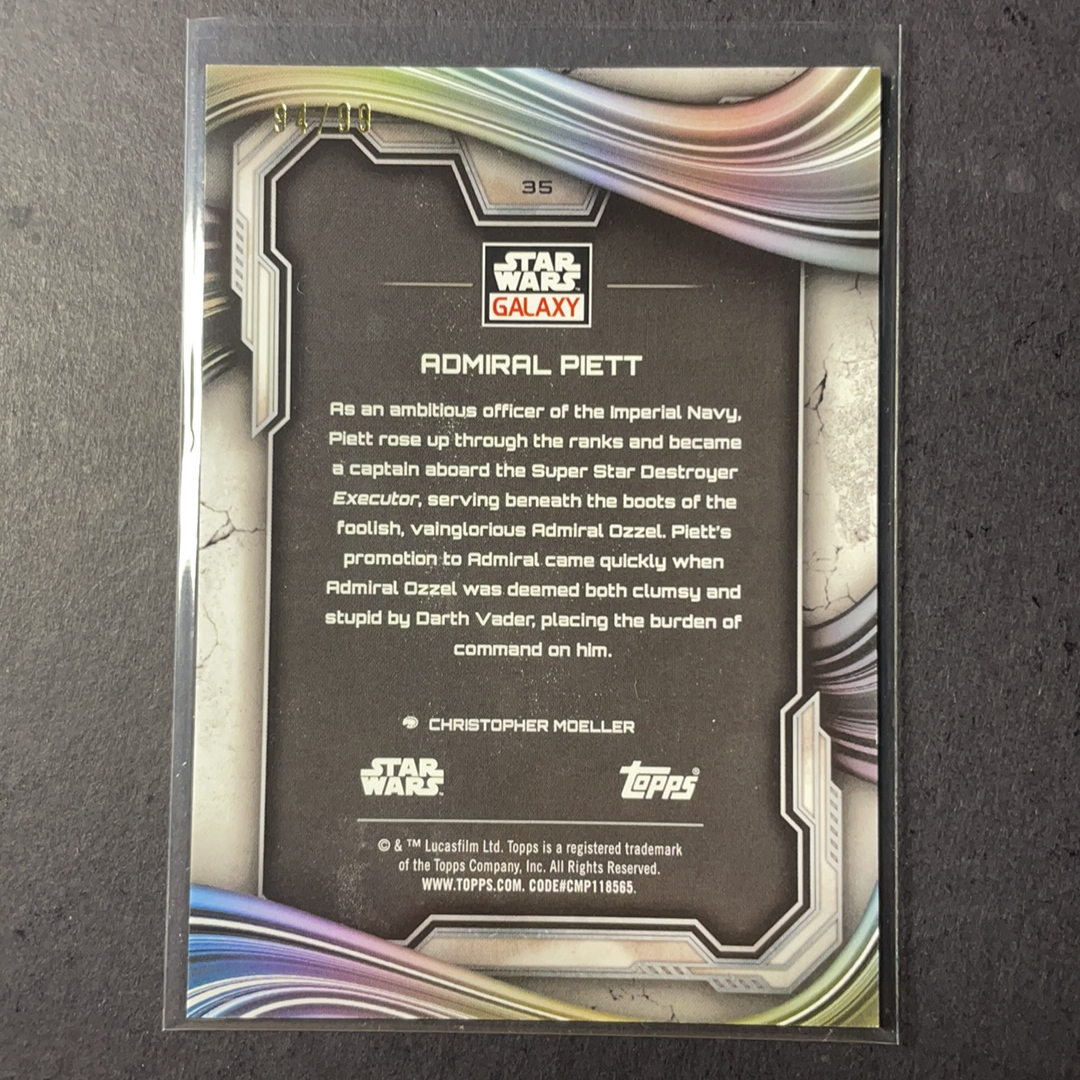 2025 Topps Star Wars 星球大战 皮耶特上将和风暴冲锋部队 风暴兵 base波纹折射99编 序号35 2025 Topps Chrome星战银河Galaxy系列