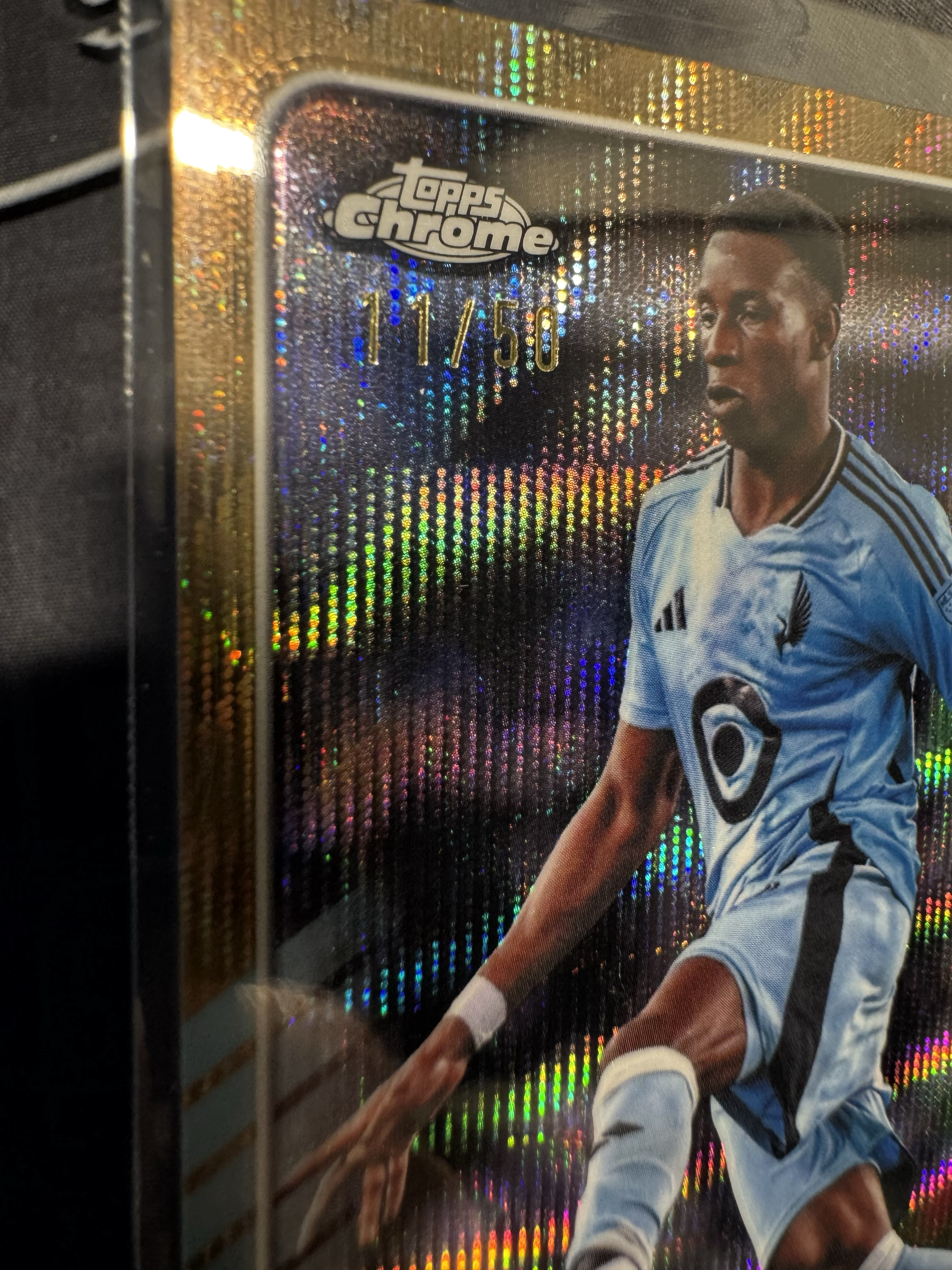 2025 Topps Chrome MLS Kelvin Yeboah TC 美职联 明尼苏达联 凯文 耶博阿 50编 金波纹折 卡品不保 瑕疵如图 XW