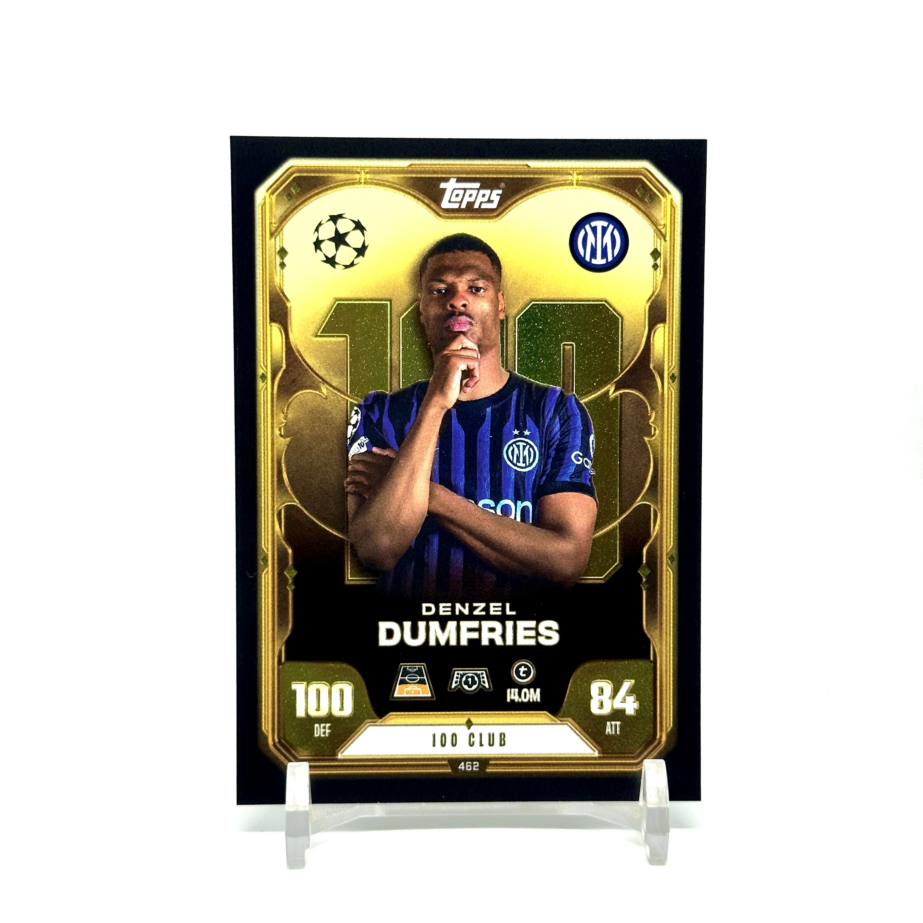 2526 Topps Inter Milan Denzel Dumfries 100 CLUB 百分俱乐部特卡 邓弗里斯 国际米兰 国米 荷兰 游戏版【奶酪】