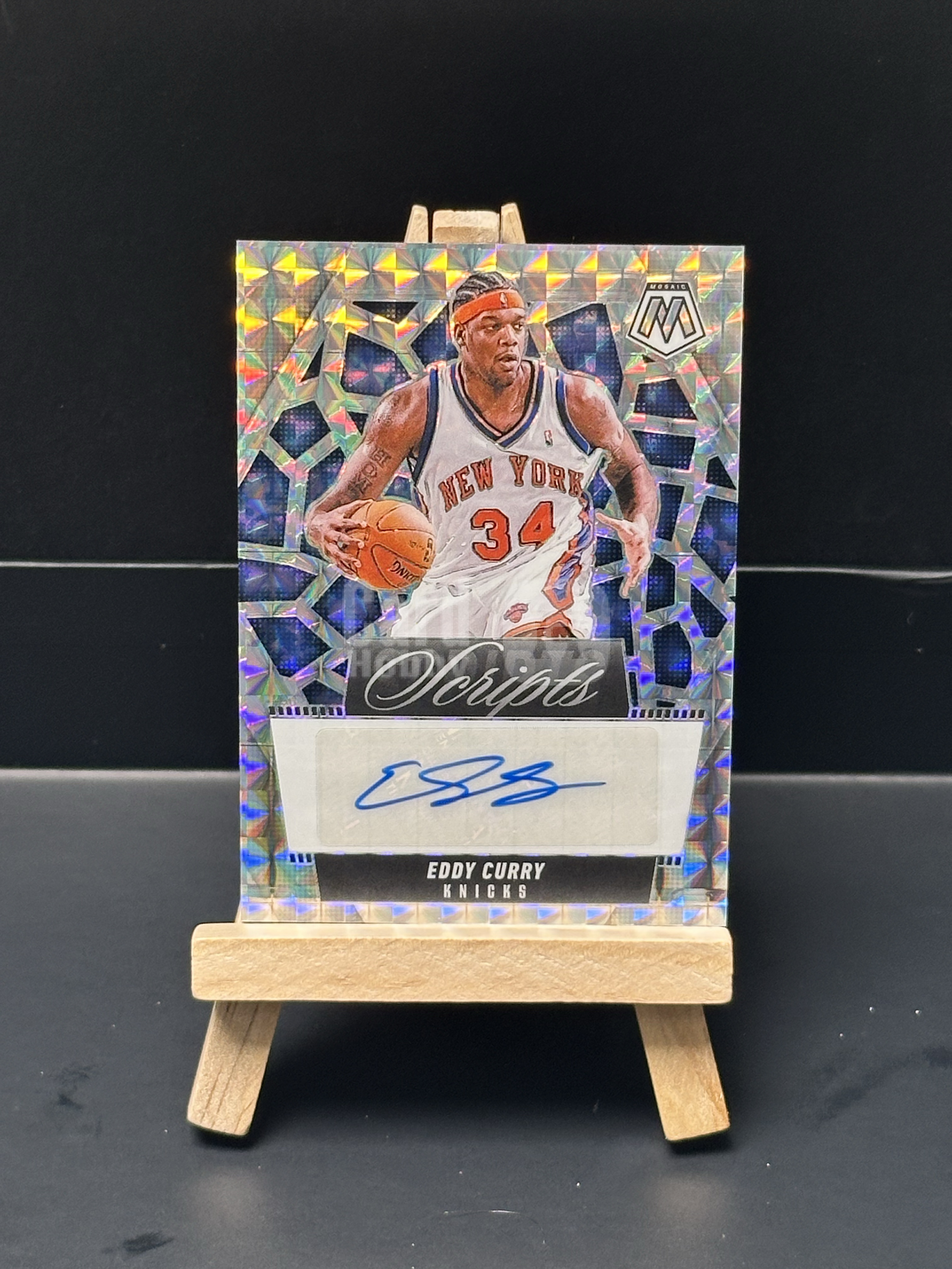 2024-25 Panini Mosaic Eddy Curry 马赛克 尼克斯 埃迪库里 签字 银马赛克折 【妮蔻 1%手续费 ZZ】