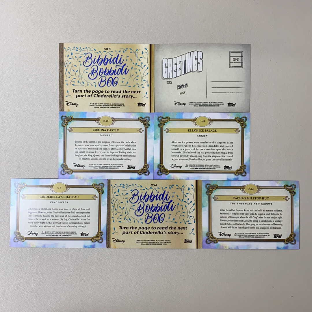 【弈卡代拍】2025 Topps Disney Wonder 元年迪士尼公主盒 城堡特卡 明信片等 7张打包 品相如图 凑套必备 不要熬夜