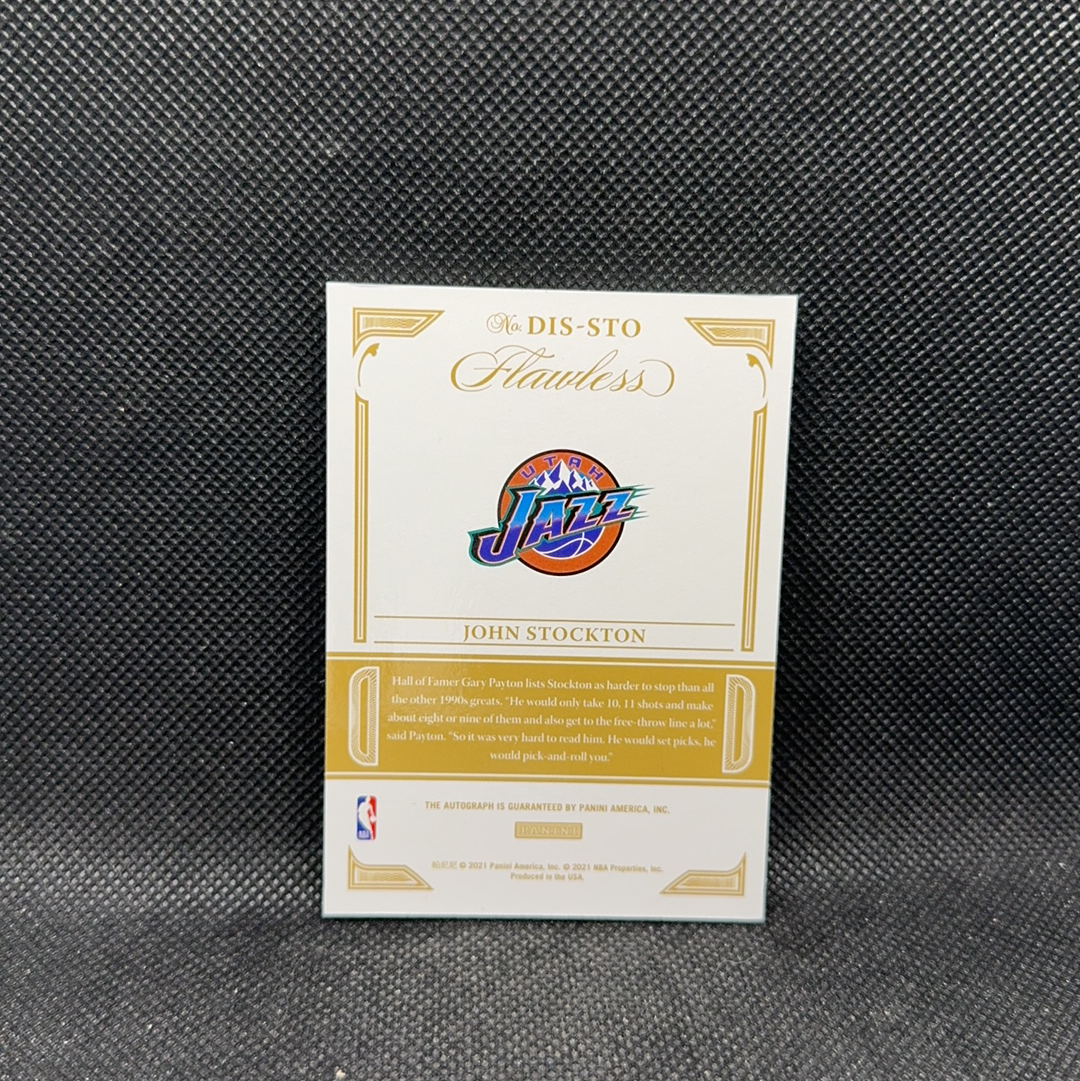 【Roseee代卖】2021 Panini Flawless John Stockton 爵士 约翰 斯托克顿 手提 签字 卡签 25编 DGS签 实物精美 吕奉先