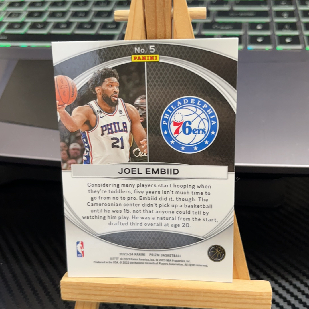 2023-24 Panini Prizm Joel Embiid 乔尔 恩比德 76人 prizm系列 特卡 pz 卡品如图 凑图必备 值得收藏!免费代卖!
