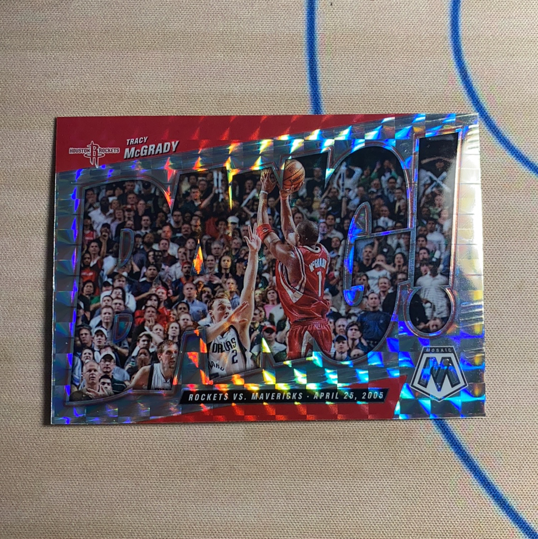 2021-22 Panini Mosaic Tracy McGrady 火箭 特雷西 麦克格雷迪 麦迪 马赛克 特卡 银折 马赛克折 bang 绝杀时刻 卡品如图 凑套必备