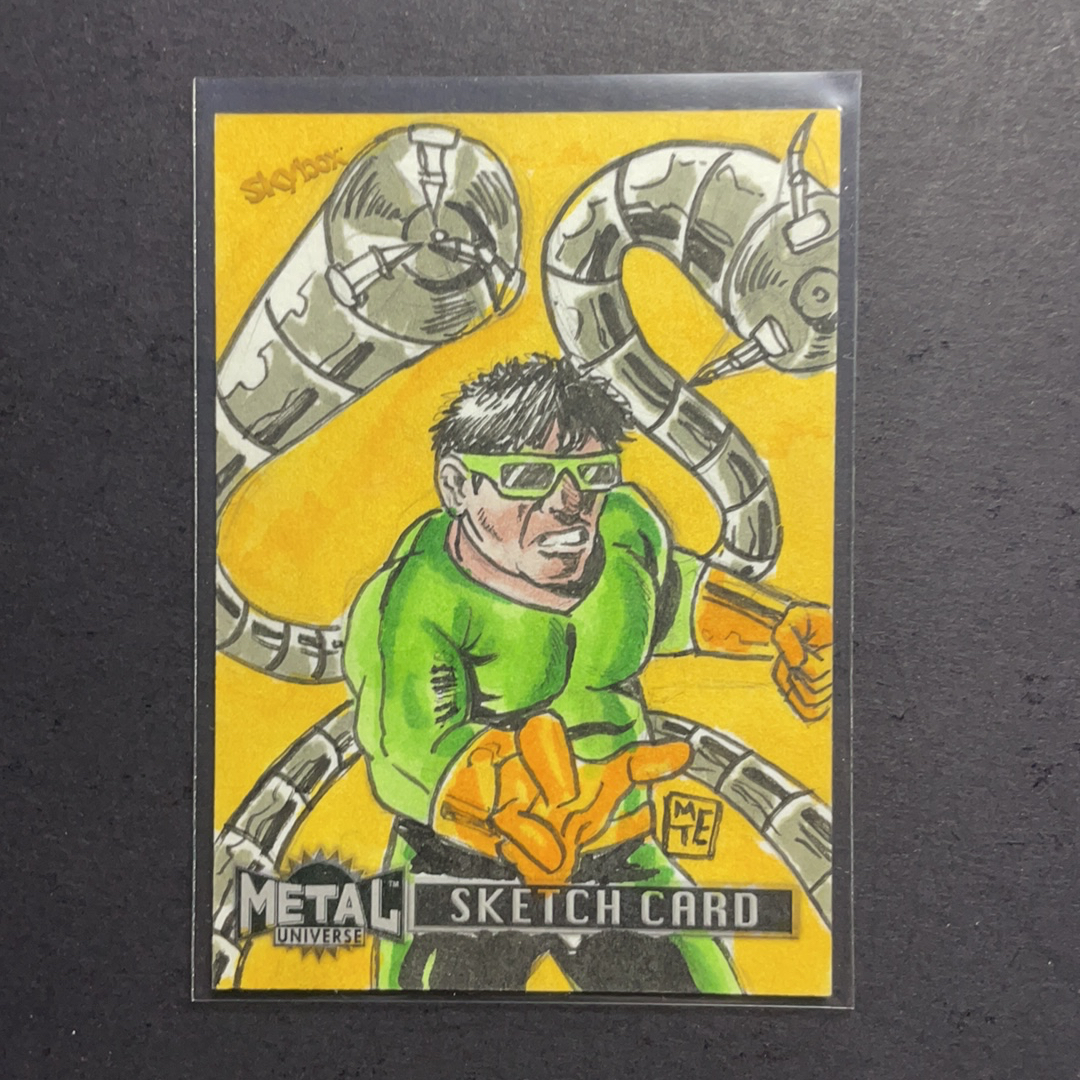 2024 SkyBox Marvel (MCU) 复仇者联盟 章鱼博士 1/1官卡手绘 画师签字见图2 2024 UD漫威漫画Metal Universe复联系列 粉条代拍