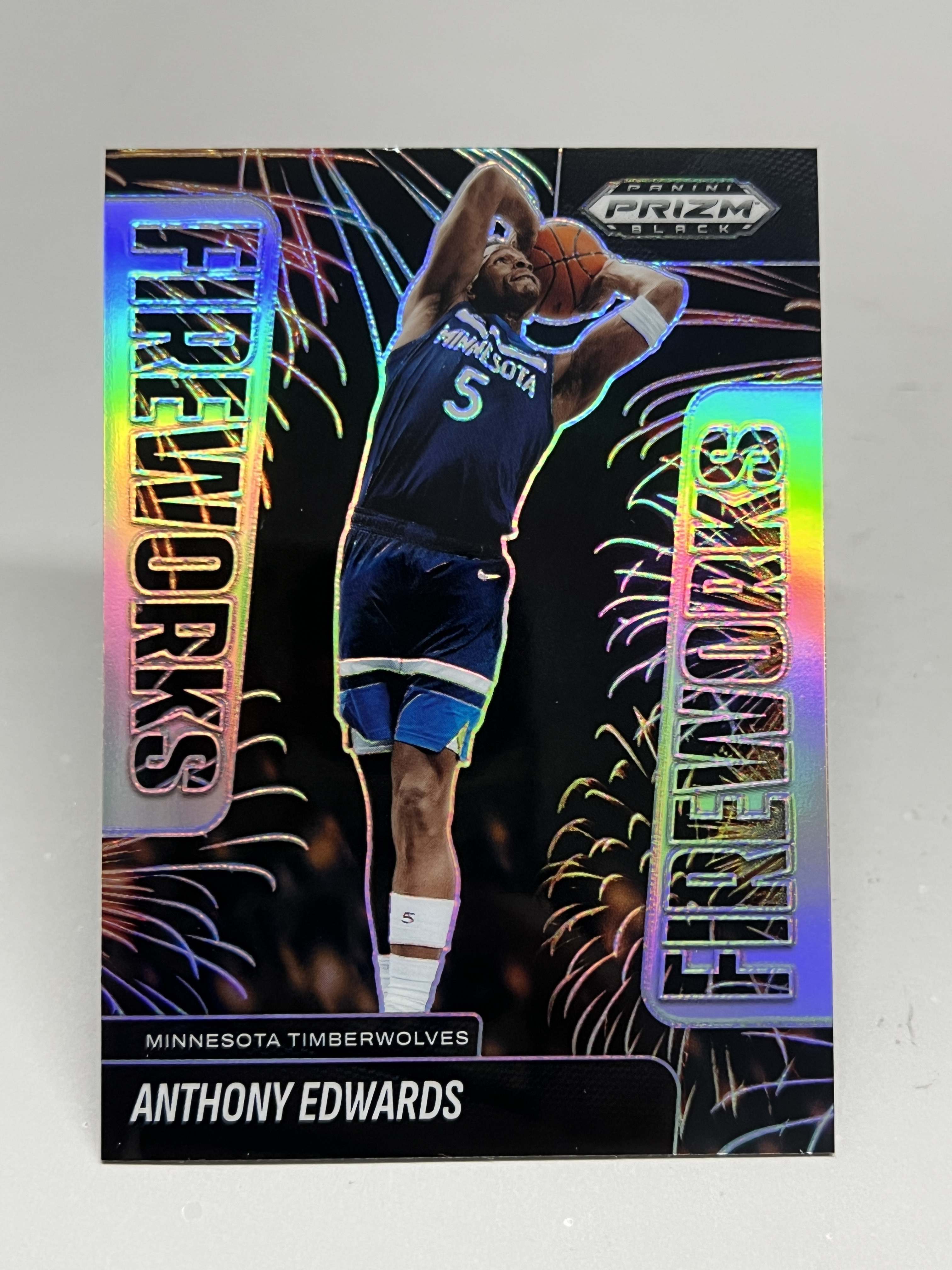 2024-25 Panini Prizm Anthony Edwards 【挂机拍卖】 帕尼尼 安东尼·爱德华兹 字母哥 银折 烟花特卡 森林狼 #8 卡品如图 收藏 凑套