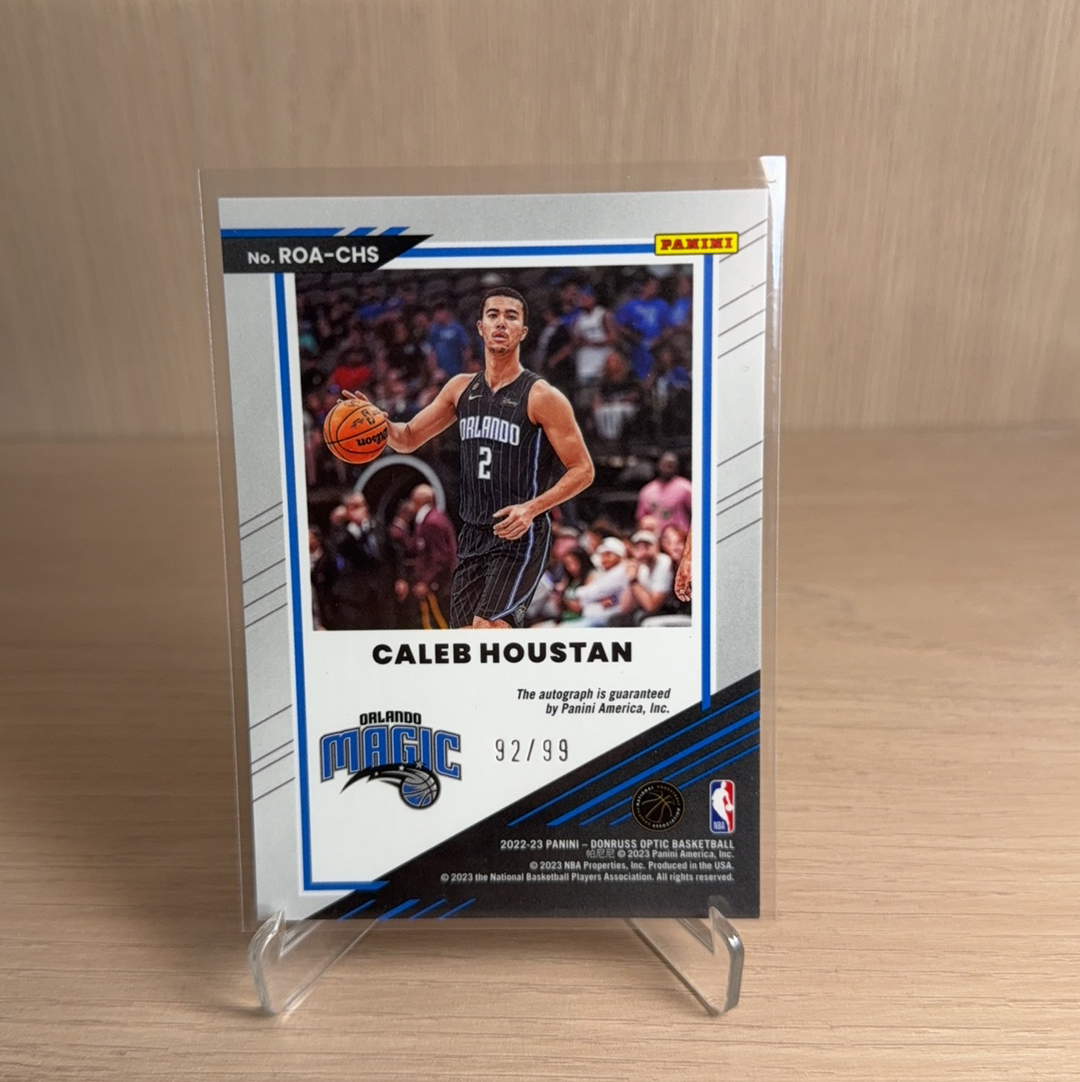 2022-23 Panini Optic Caleb Houstan RC 魔术 新秀 RC 凯莱布 修斯坦 签字 /99编 带编 贴签 折射 特卡 op optic 卡品如图 值得收藏!!【免费代卖