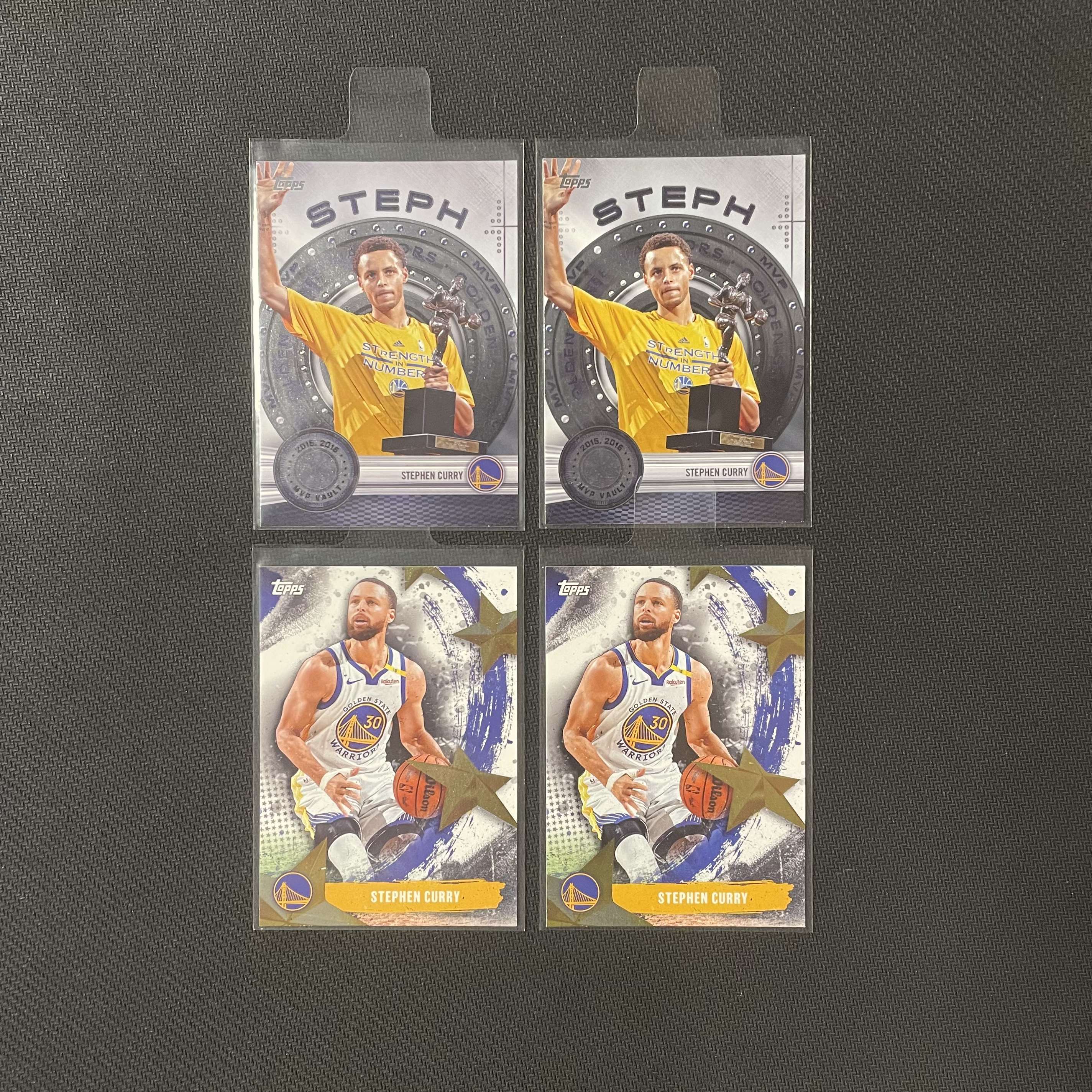 2025 Topps Flagship Stephen Curry 勇士 斯蒂芬 库里 MVP Stars 特卡 4张打包 Lot 超级巨星 四座总冠军 FMVP 个别有瑕 不保卡品 不累计 猫