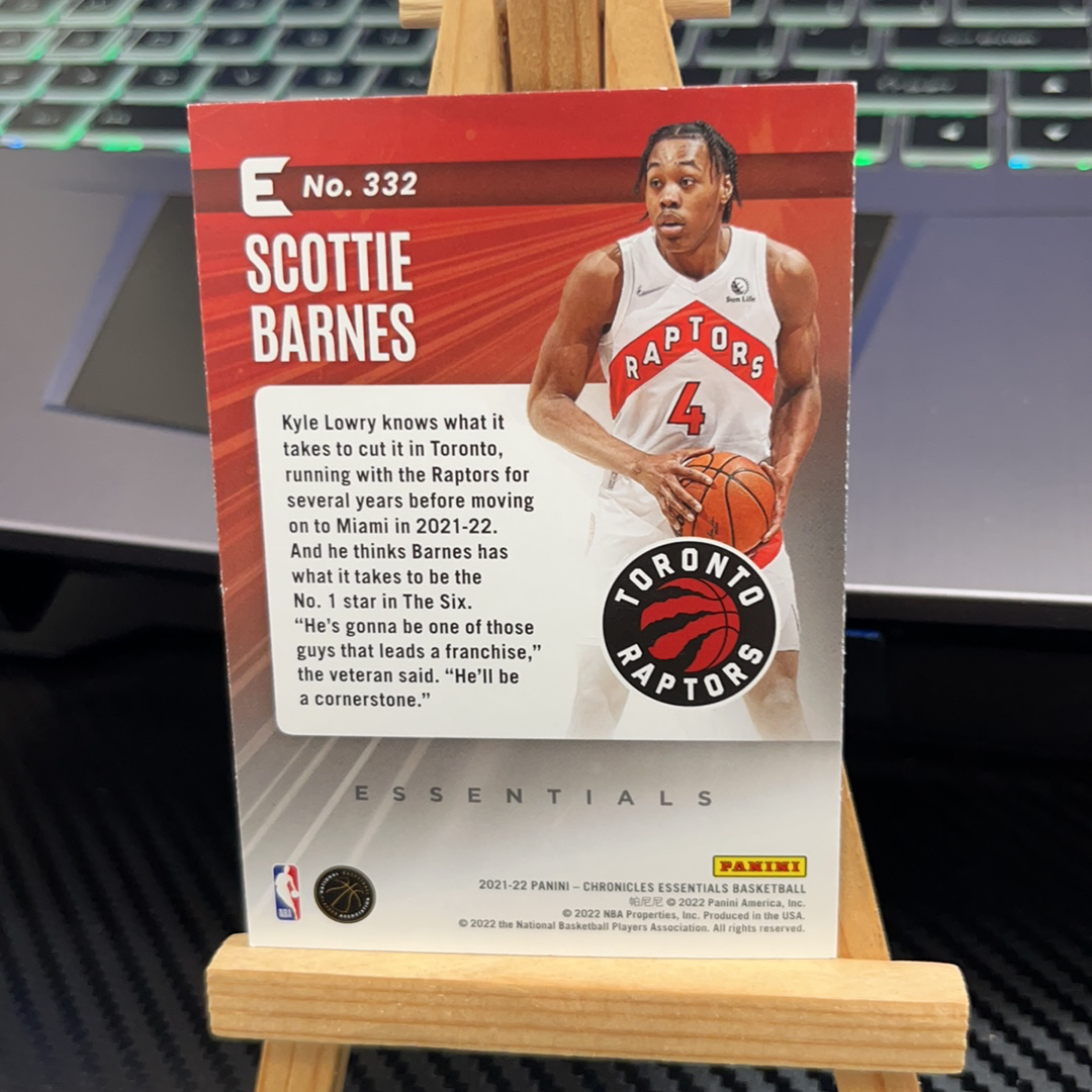 2021-22 Panini Chronicles Scottie Barnes RC 斯科蒂 巴恩斯 猛龙 银折 折射 编年史系列 卡品如图 凑图必备 值得收藏!免费代卖!