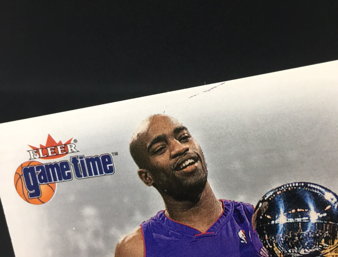 【DC拍卖】11.19 FLEER GAME TIME 大比例特卡 经典老特 实卡美如画 四大分卫之一 名人堂巨星 NBA历史最强扣将 半人半神 文斯 卡特(微瑕)