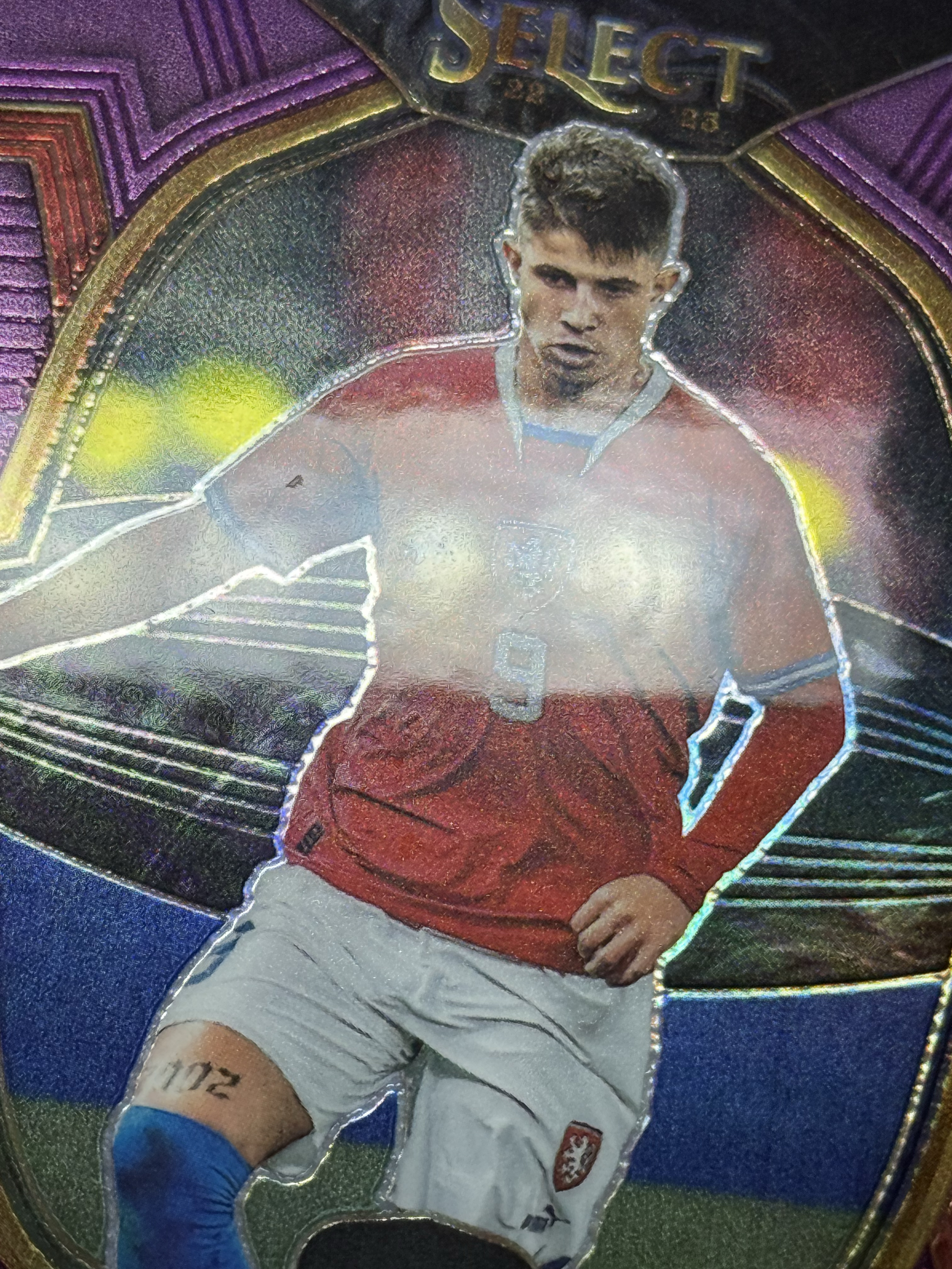 2022-23 Panini Select Adam Hlozek RC 【小贝代拍】FIFA select 捷克 新秀 赫洛泽克 紫折 /75编 瑕疵如图 拍前看描述 H MFC
