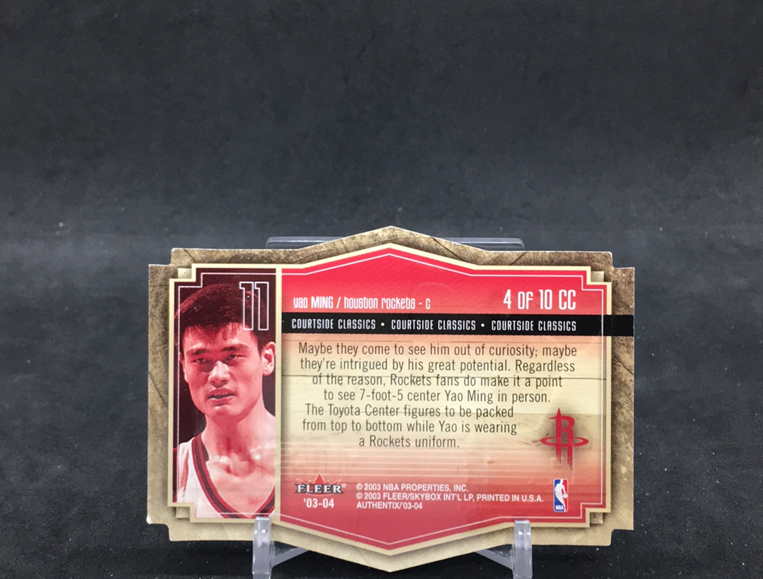 【DC拍卖】11.25 FLEER AUTHENTIX 大比例异形切割特卡 经典老特 实卡美如画 名人堂名宿 中国队历史第一人 国人骄傲 小巨人 姚明(微瑕)