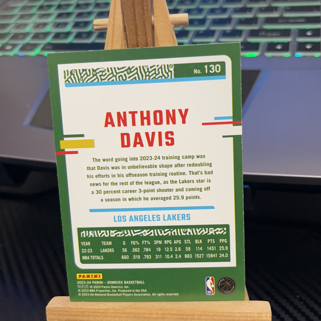 2023-24 Panini Donruss Anthony Davis 安东尼 戴维斯 湖人 绿折 绿佛光 折射 杜蕾斯系列 卡品如图 凑图必备 值得收藏!免费代卖!