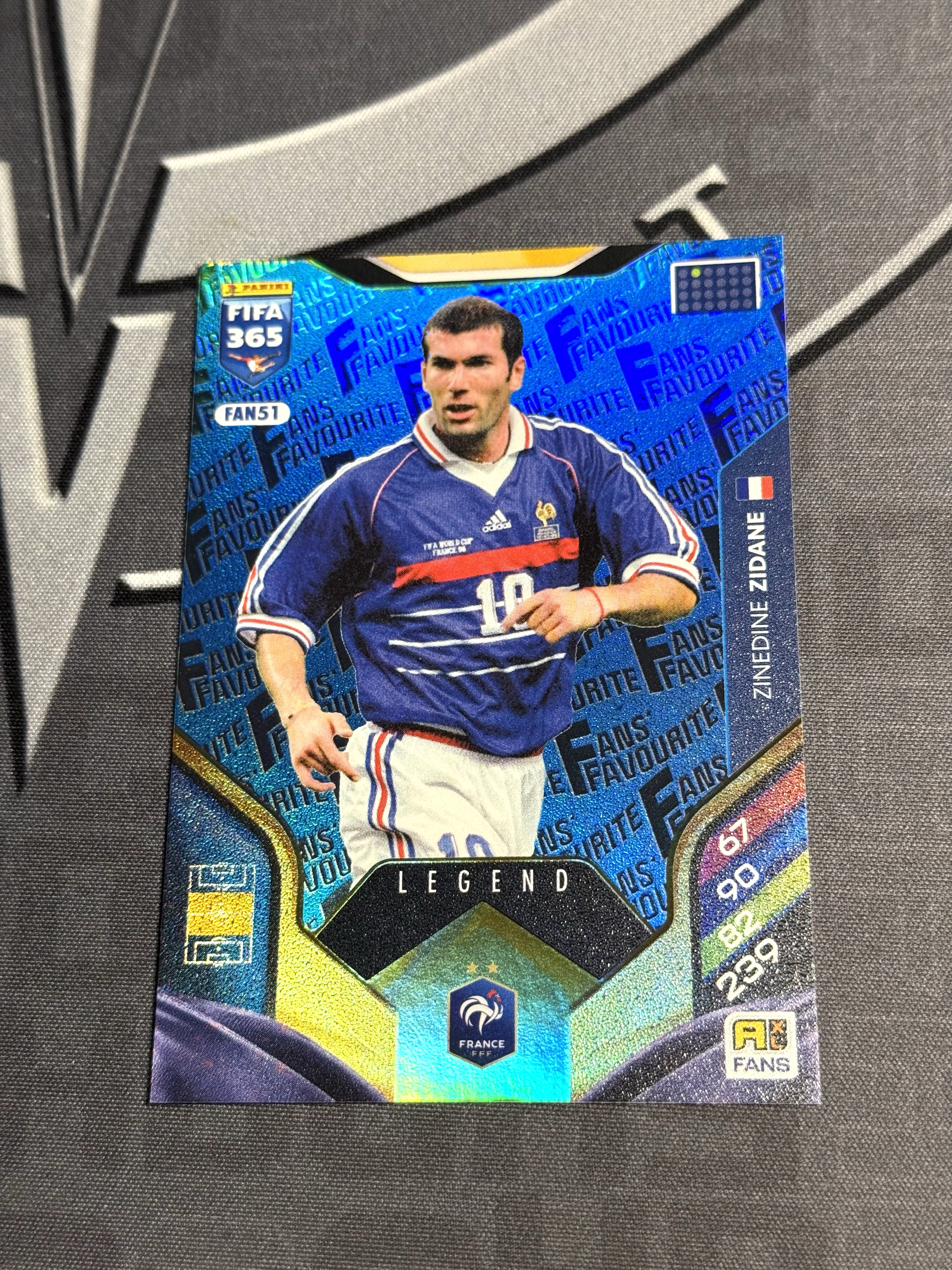 2025 Panini Adrenalyn XL Zidane FIFA365 游戏版 齐达内 蓝折 传奇特卡 Fans Favourite特卡 拉尔森 卡马文加 三张打包 不保卡品 XW