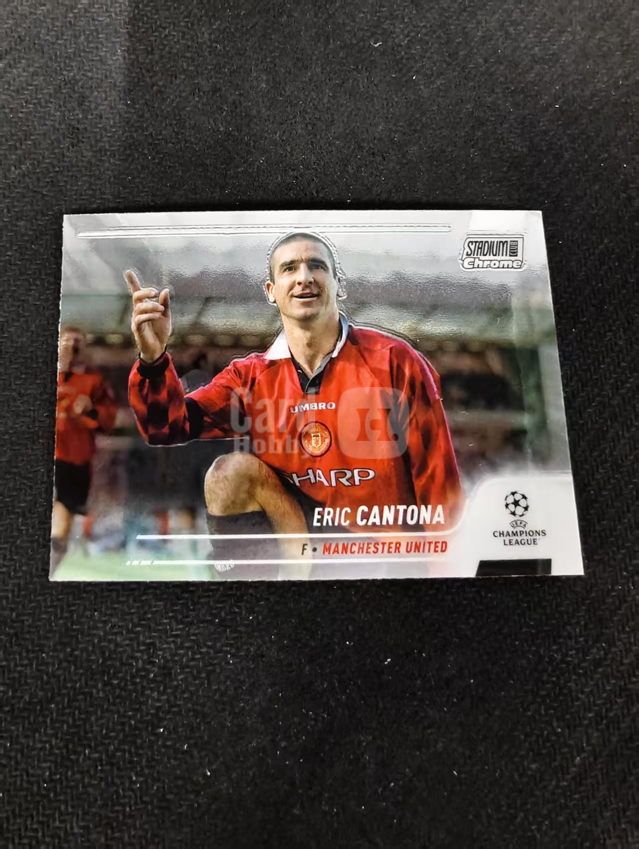 2022 Topps Stadium Club Chrome Eric Cantona 曼联 国王 埃里克 坎通纳 竞技场 欧冠 划痕 边角瑕疵 #99