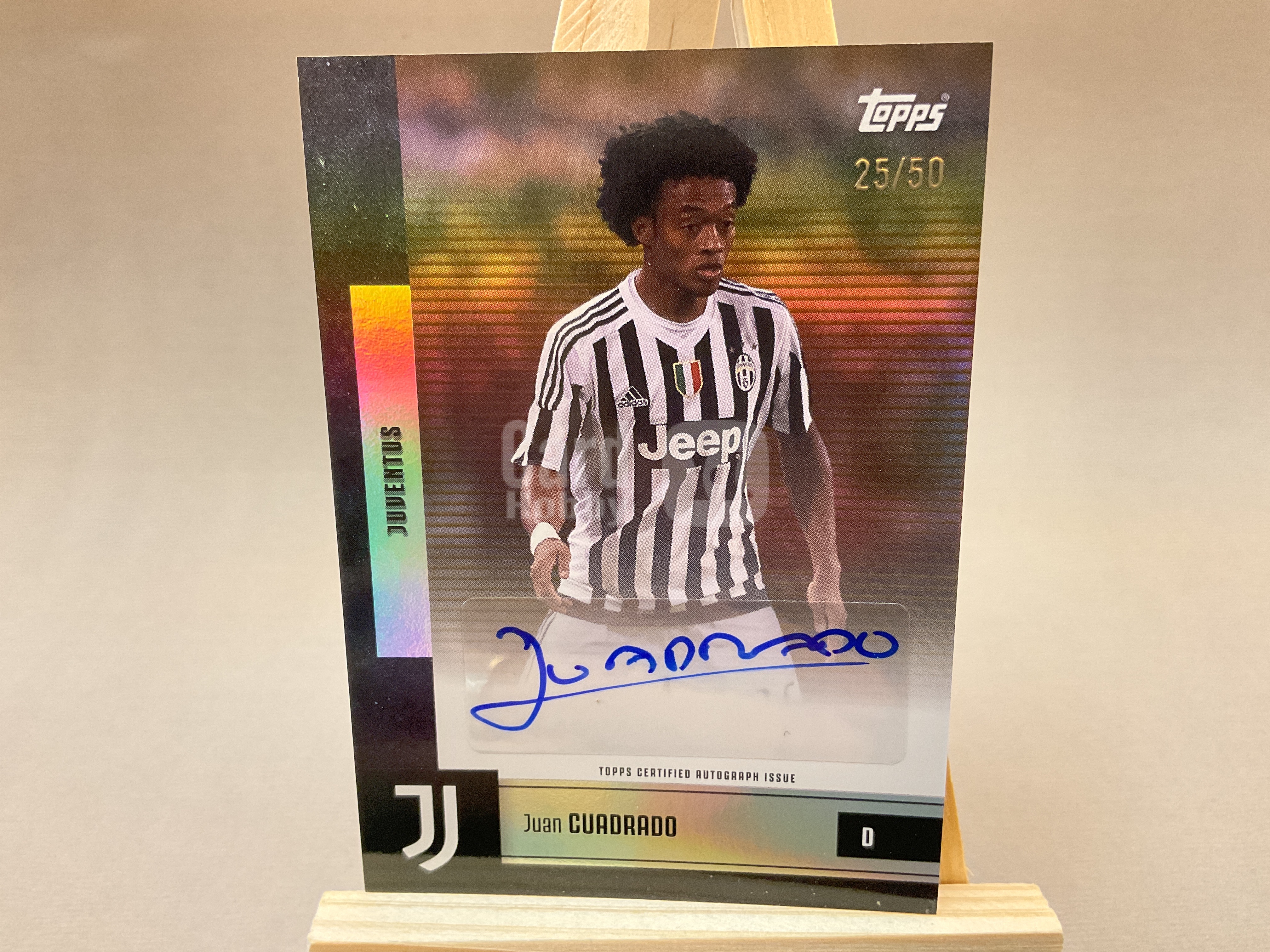 2025 Topps Topps Juan Cuadrado #50编 夸德拉多 尤文图斯 签字 完美签 低编
