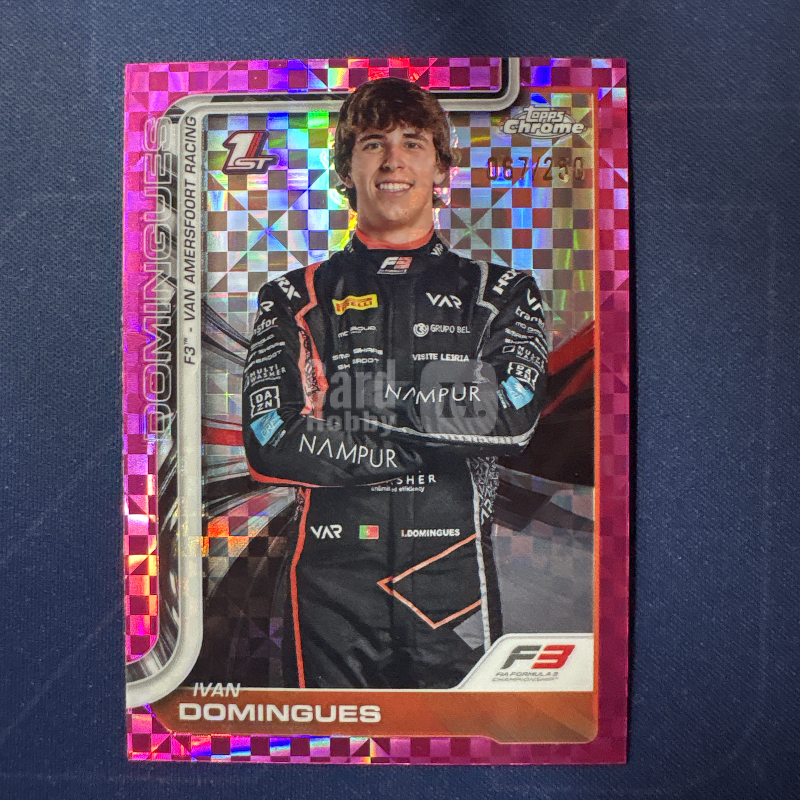 2025 Topps Chrome Rafael Villagomez 【爆爆代卖】F1 75周年 伊万 多明格斯 多明戈斯 67/250编 粉折 粉格子折 棋盘折 F3 1st首秀 专收必备 #冷哥